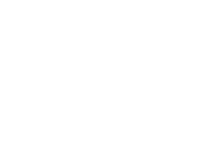 Abstract black and white line drawing of a face viewed from below, with prominent eyes, nose, and mouth.