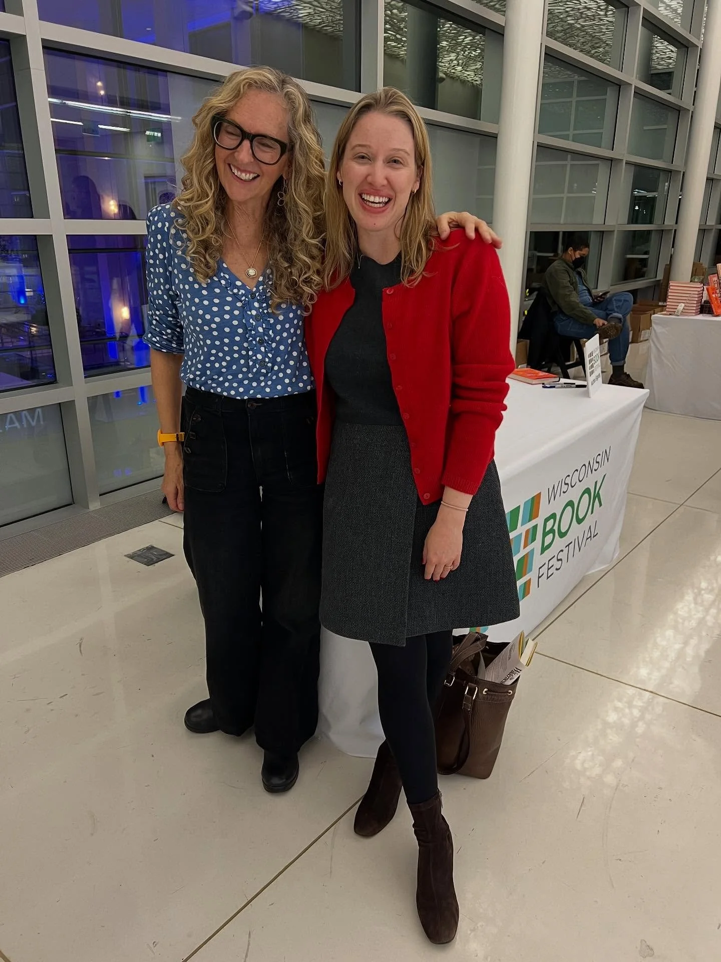 There&rsquo;s so much darkness in the world right now, but books help. Nathan and I came back to Madison for the first time since we moved to see our people and go to the @wibookfest, which never disappoints. Saturday brought an outrageous triple hea