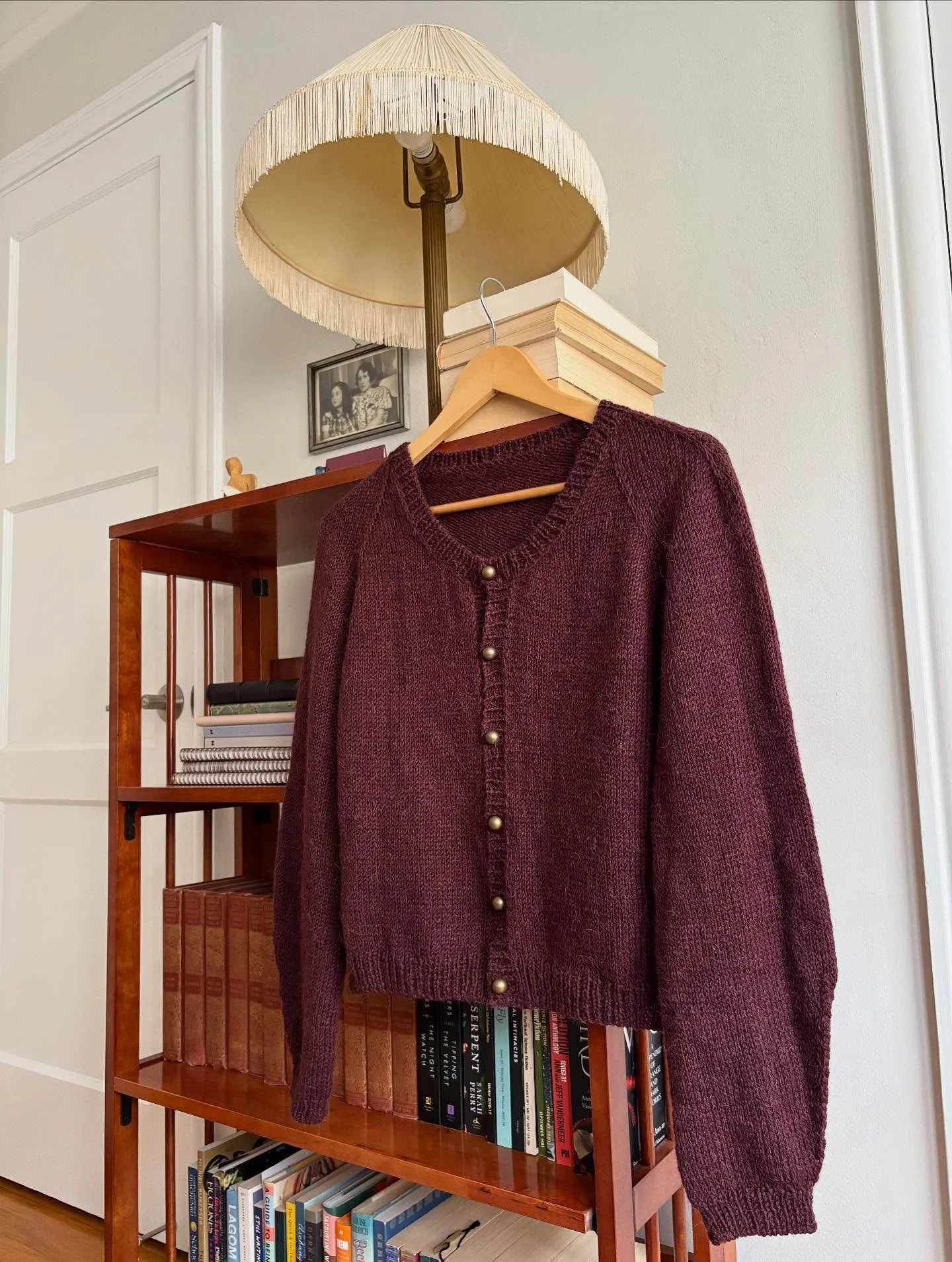 A new knitted cardigan, just in time for @sacred_sheep, an annual event from @ritualdyes! My friend @lucyrtan&mdash;also a writer &amp; knitter&mdash;and I are heading to Portland to enjoy the festivities and to do an event on Saturday; we&rsquo;ll b