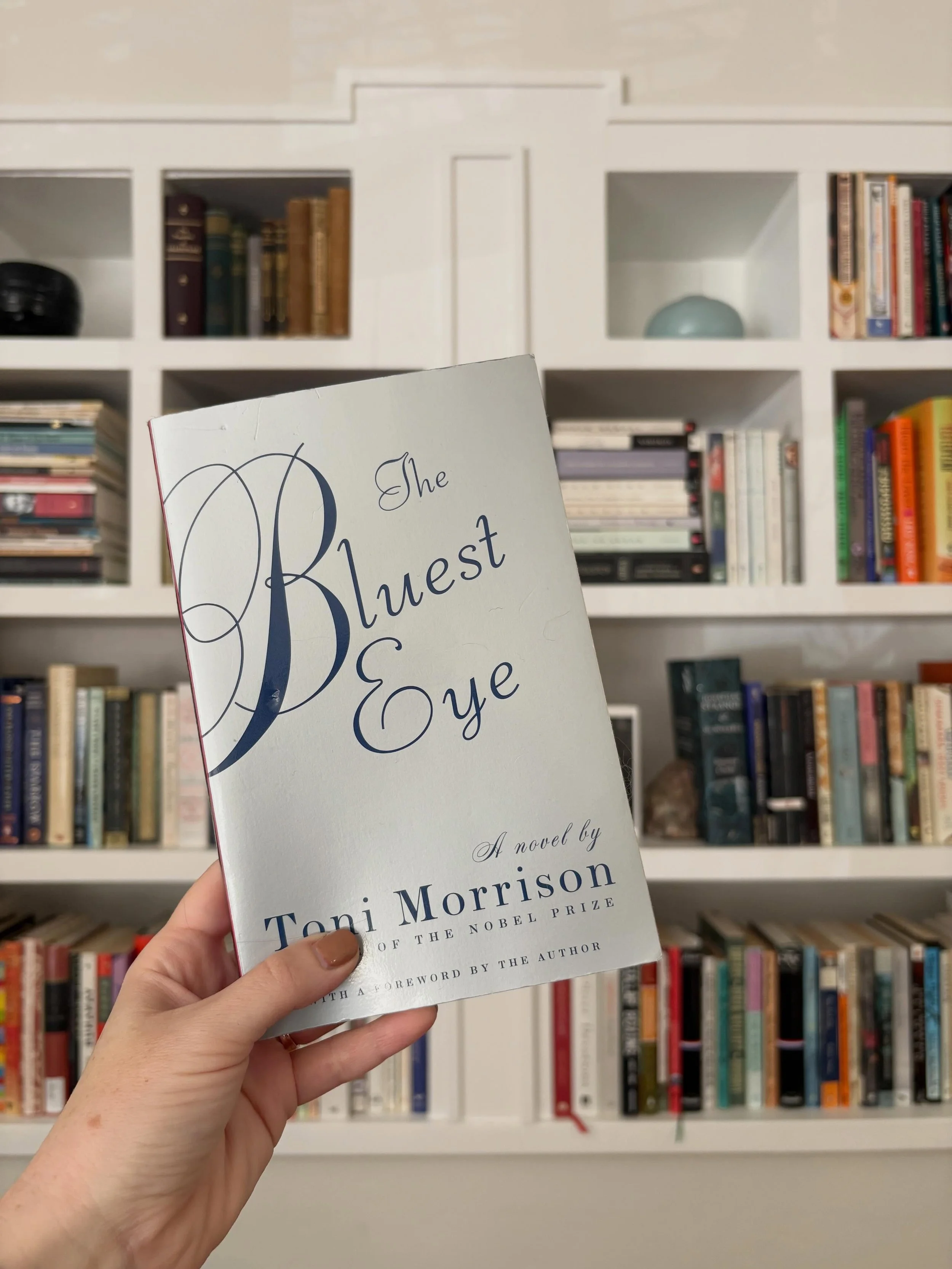 Somehow, despite having read other novels by Toni Morrison, I had never read THE BLUEST EYE, her first. This edition includes a foreword in which Morrison talks about the origin of the novel&mdash;the experience of hearing an elementary school friend