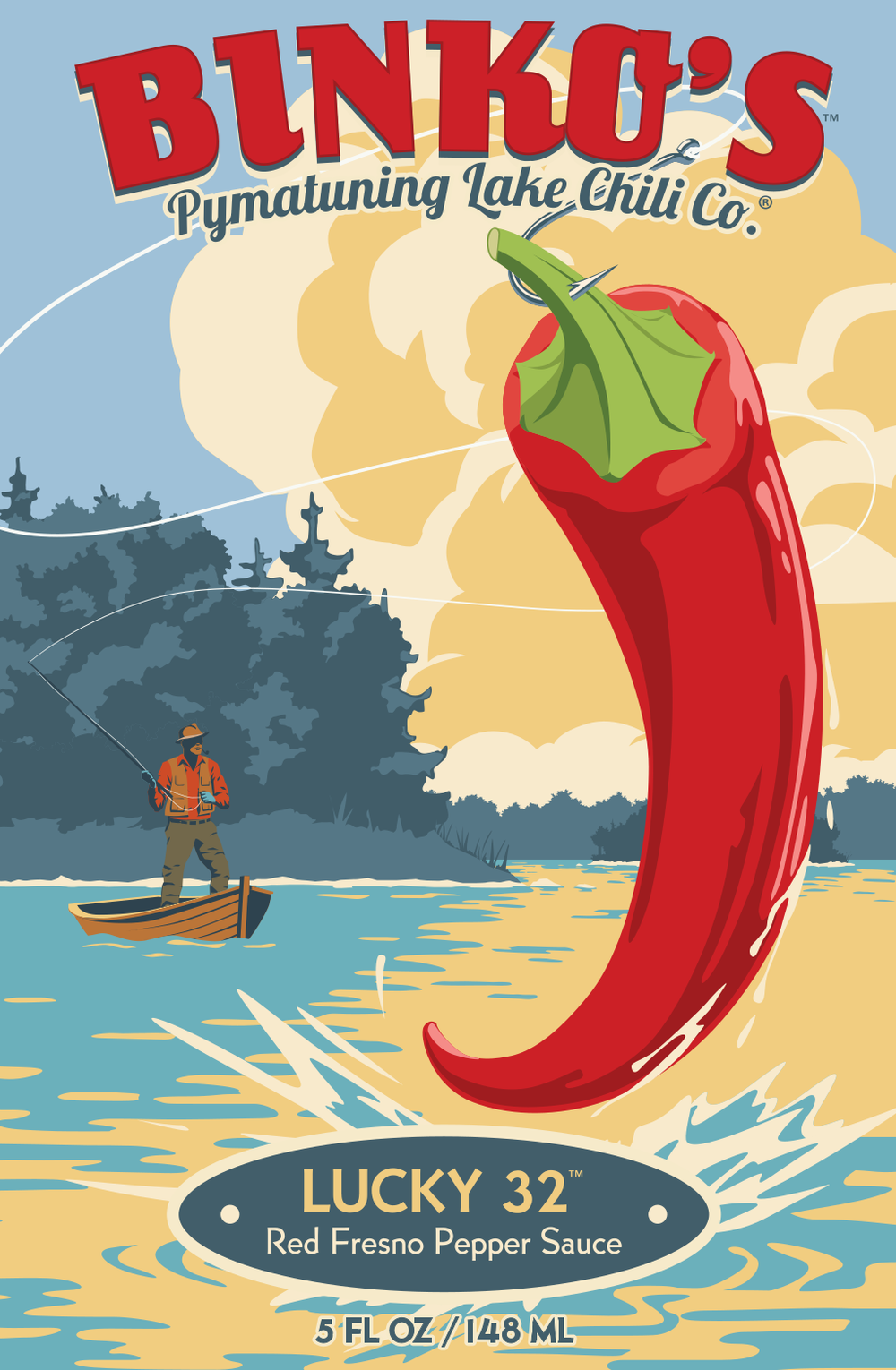 Lucky 32: Red Fresno, Medium Heat | Binko's Habanero Pepper Sauce