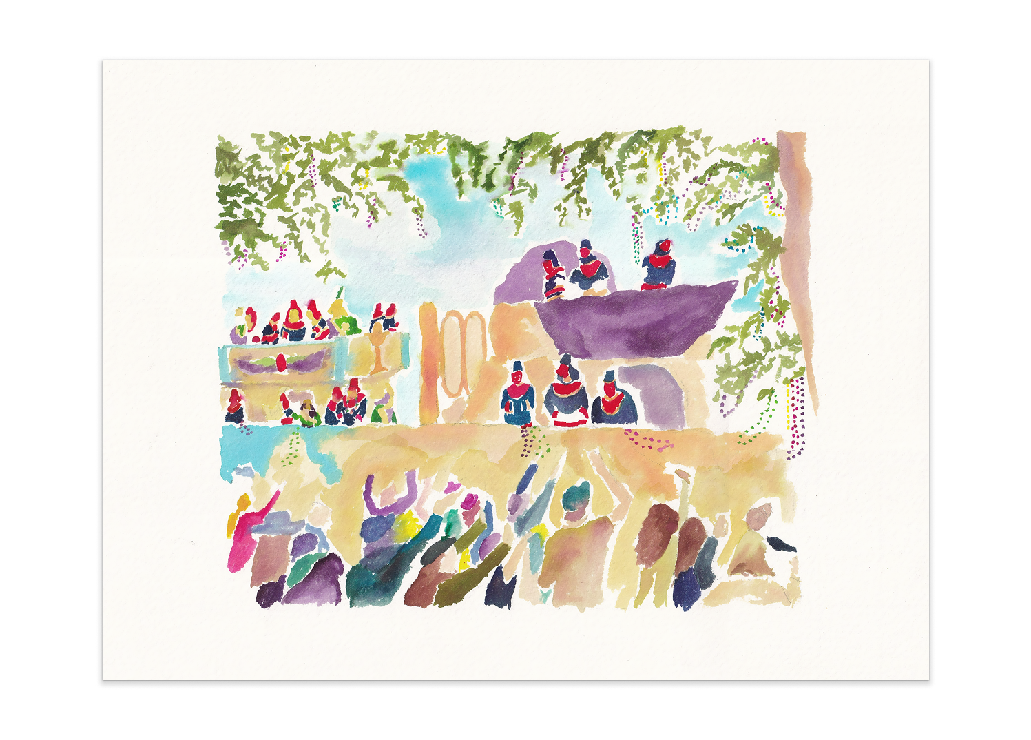 New Orleans, 2025. Watercolor on paper, 12x17", price upon request.