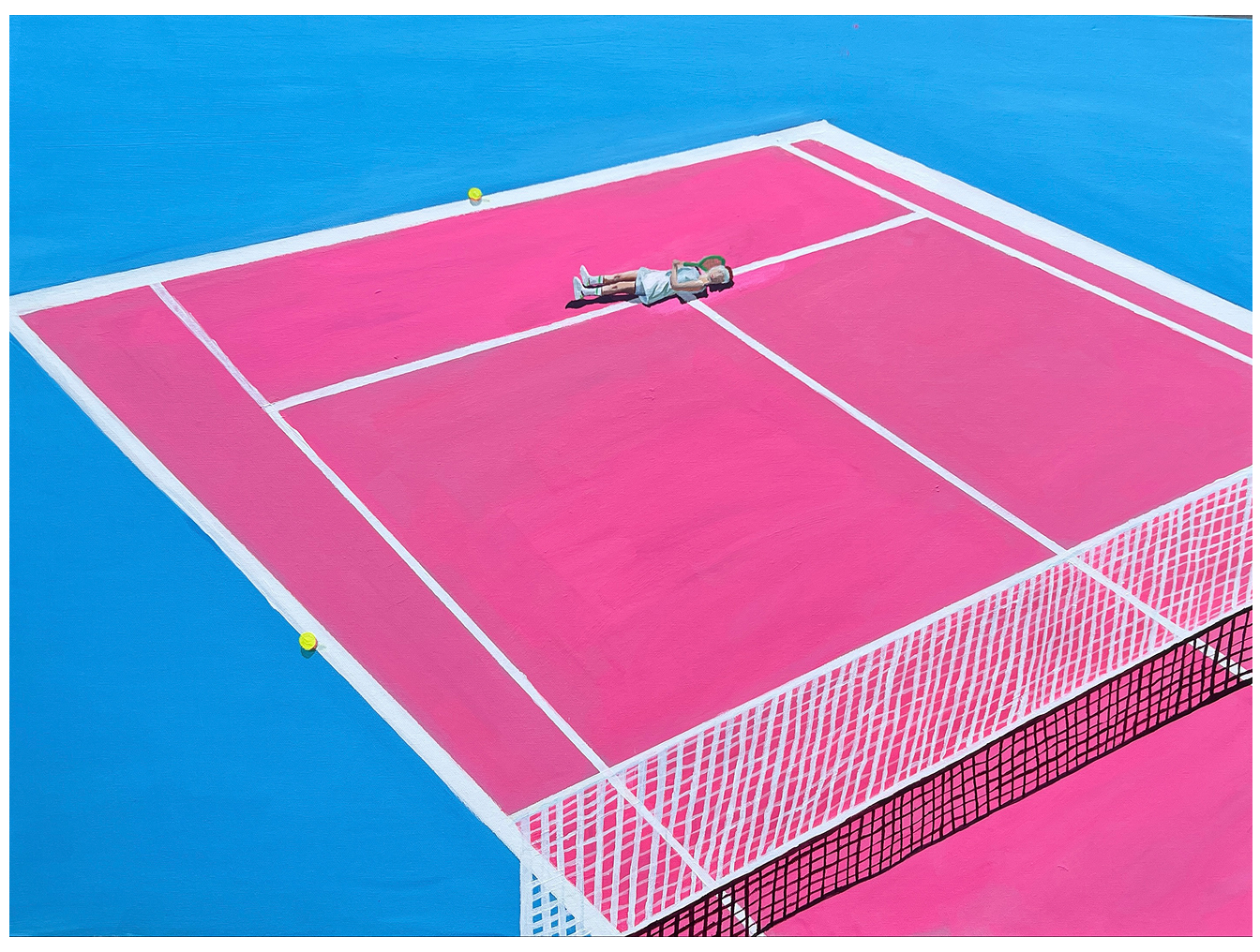 Tennis, anyone?, 18 × 24, Acrylic on Canvas 