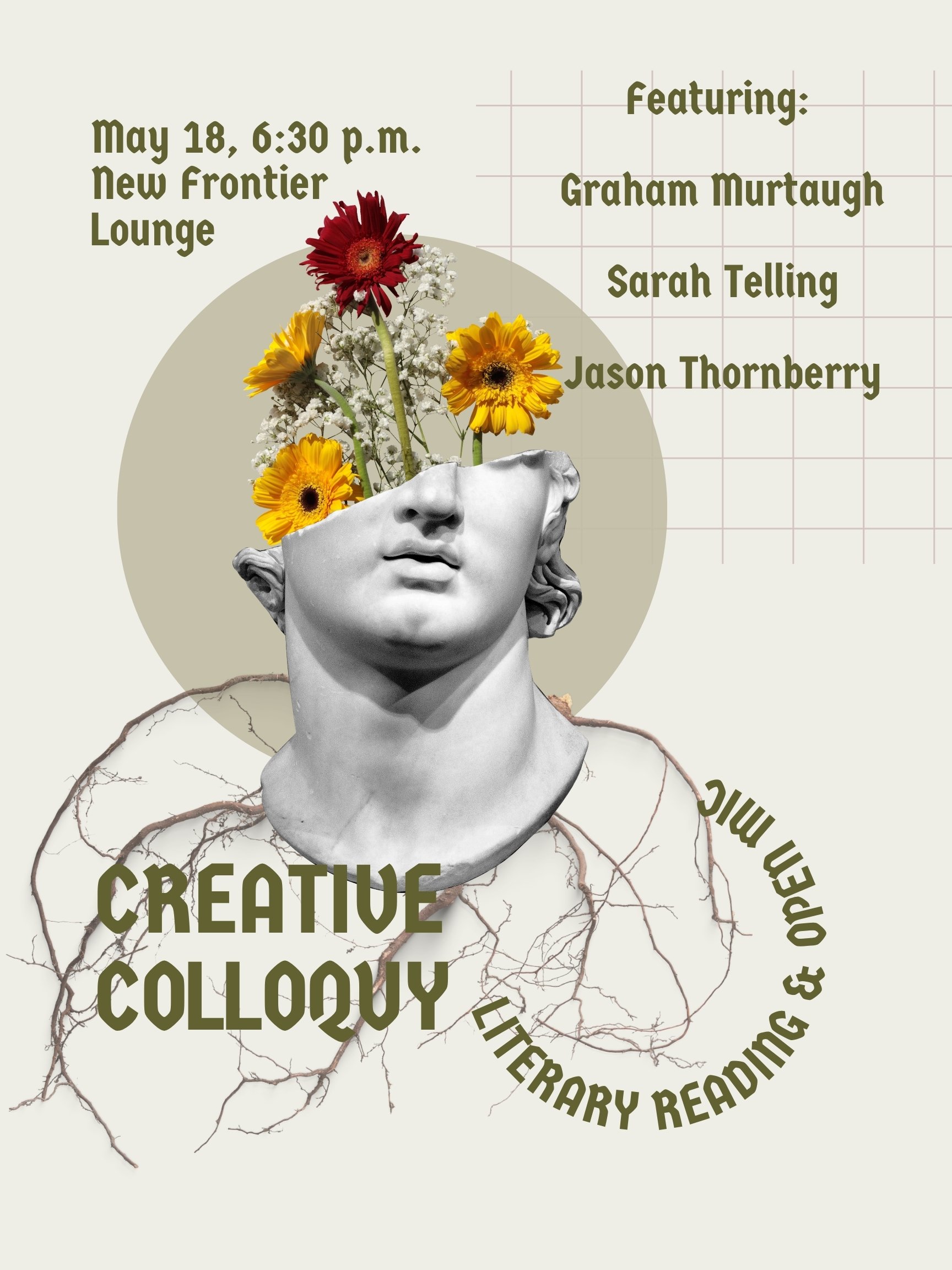 Creative Colloquy Literary Reading and Open Mic @ The New Frontier Lounge 