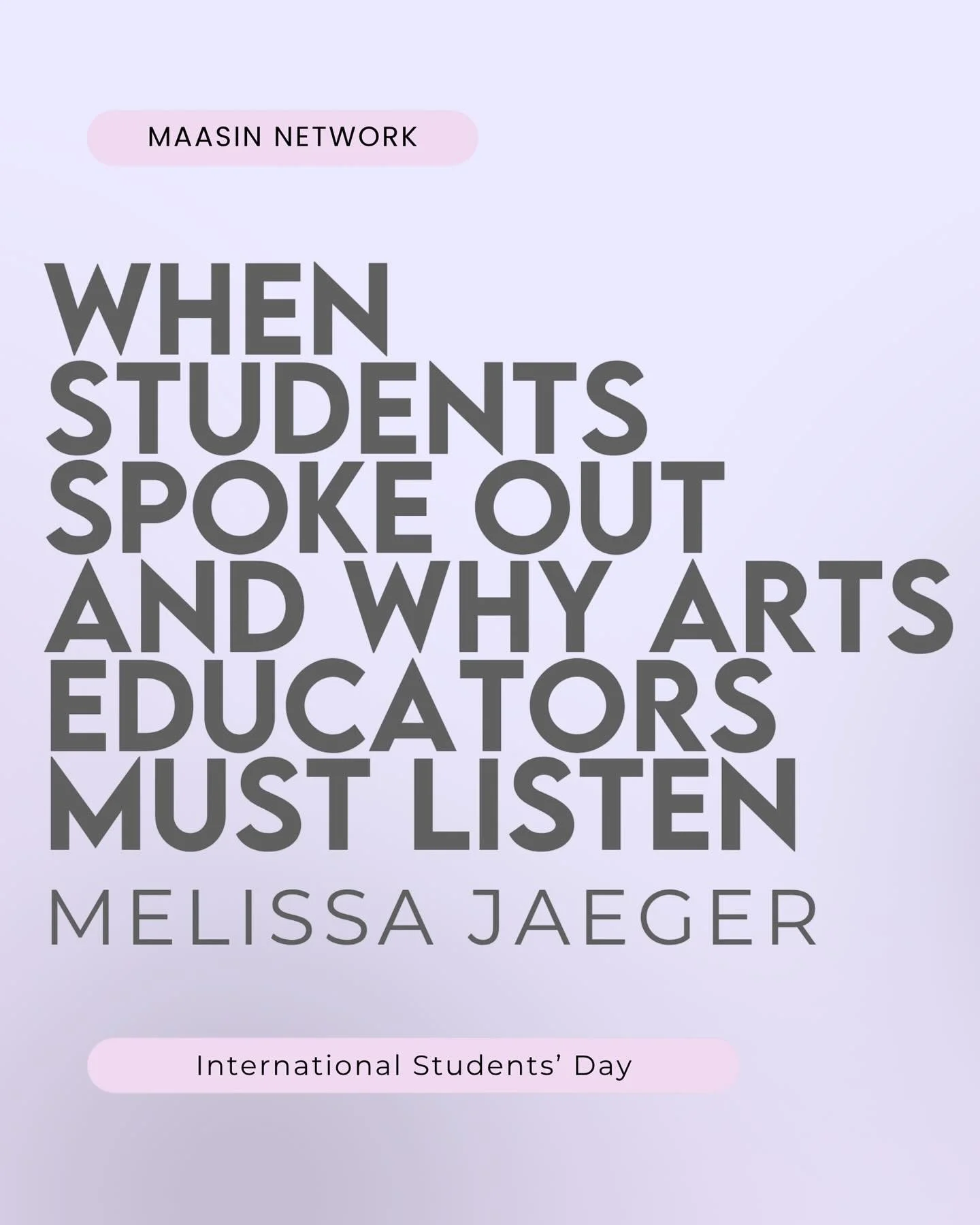 Young people have always been at the heart of change.

On International Students&rsquo; Day, special needs educator Melissa Jaeger reflects on what happens when students speak up, and what it means for those of us in the marching arts who are respons