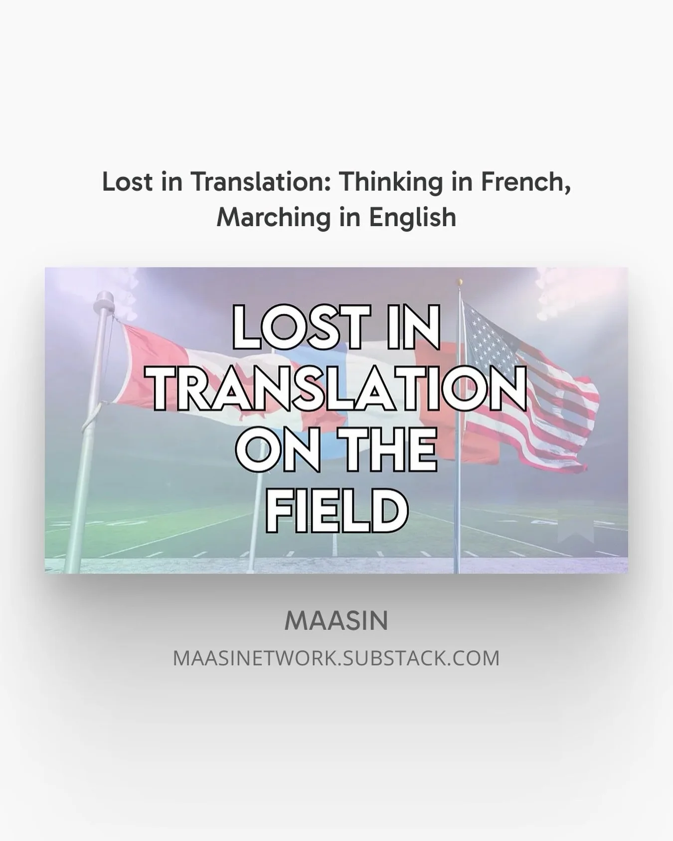 In the marching arts, we talk about inclusion. But what does inclusion look like when a performer is rehearsing, receiving feedback, and performing in a language that isn&rsquo;t their own?

For International Mother Language Day, Qu&eacute;b&eacute;c