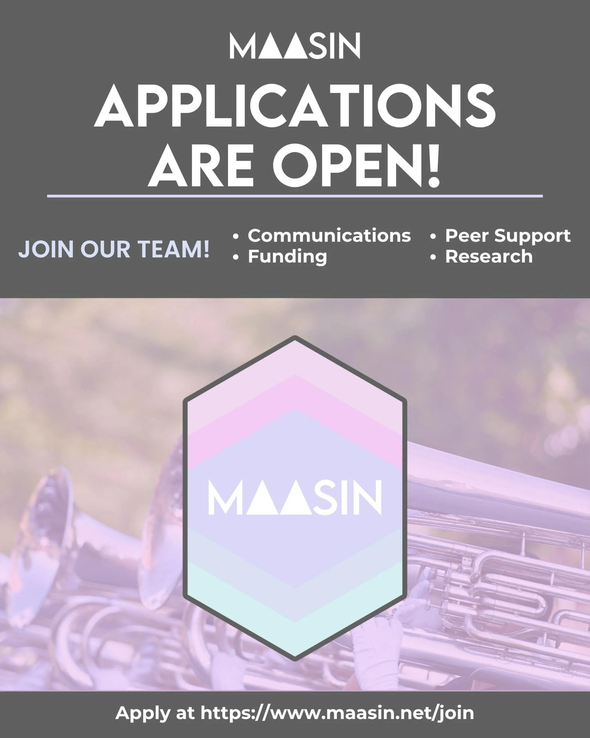 MAASIN is accepting applications for new members and volunteers (no prior leadership or activism experience required)! Just a passion for the marching arts and the people in it. 🥁 

You know what it&rsquo;s like to pour everything into this activity