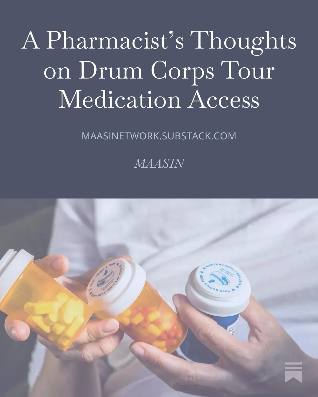 Managing medications across months on the road, through dozens of states, far from your home pharmacy, is something every corps member and staff needs a plan for.
Dr. Megan Elizabeth Conklin, PharmD, MPH, breaks it all down, from refilling maintenanc