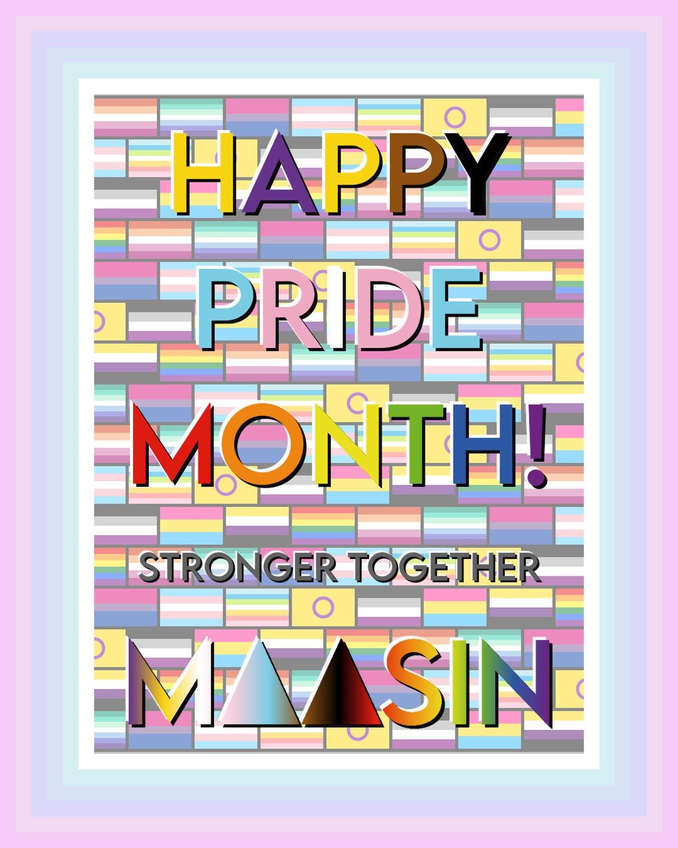 Happy Pride Month from everyone here at MAASIN! While this years Pride might not be nearly as cheerful as it should be, now is the perfect time to support one another, as a community, and stand together to protect those that need it most! No matter h
