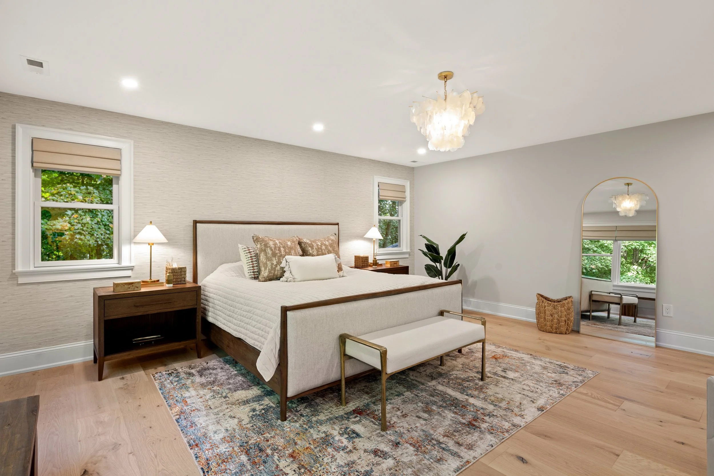 Primary bedroom design and decor