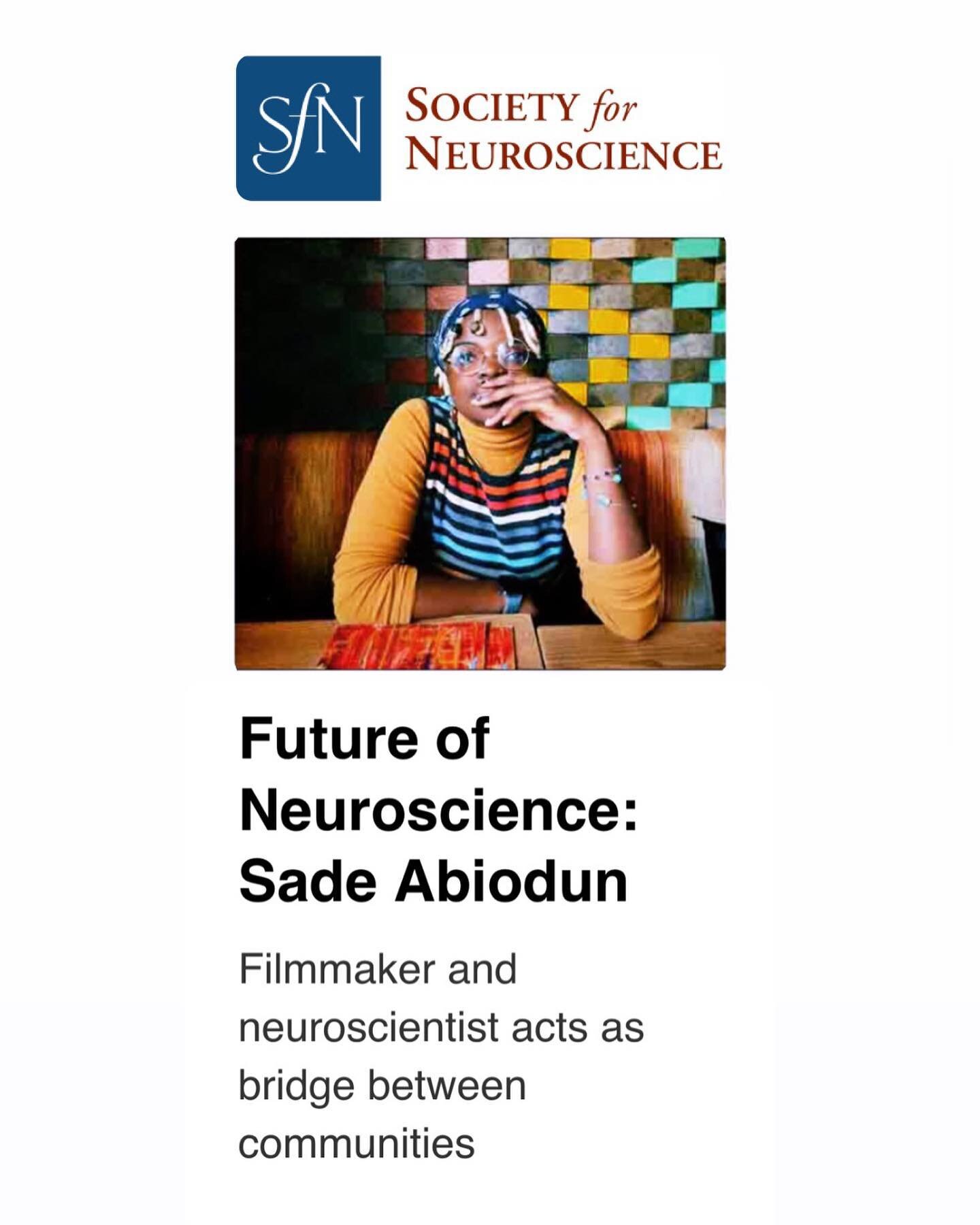 hi instagram, i missed you a little. 

beyond honored to be featured by @societyforneuroscience as part of their &lsquo;future of neuroscience&rsquo; series. 

i talk about my research, my practice, and some of the many adventures i&rsquo;ve gotten t