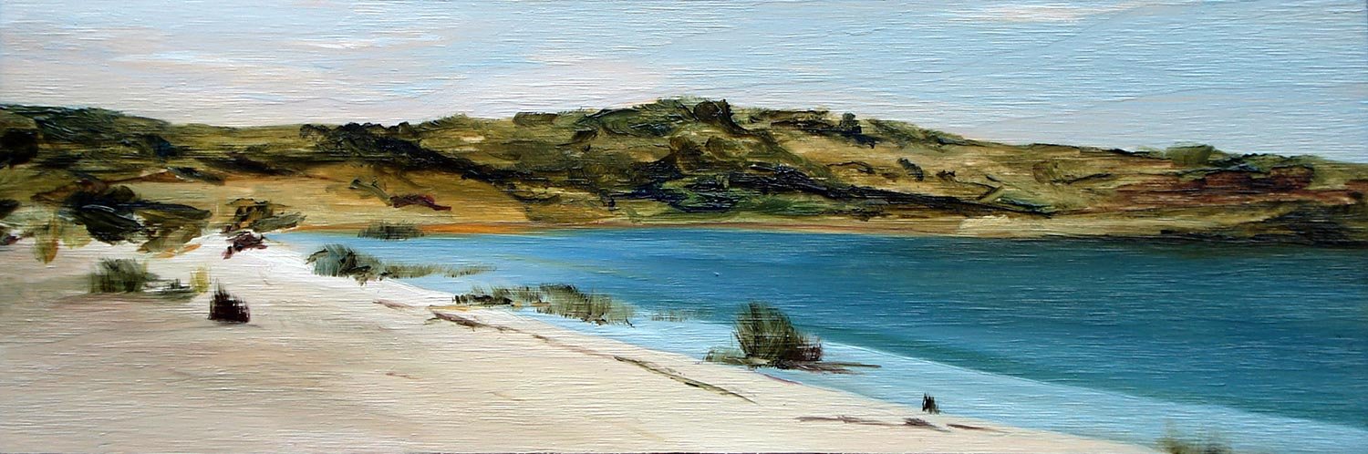 Title: "It was a bit scary calling, but I soon got over that. I told her all my news and everything was back to normal."
Medium: Oil on plywood
Size: 15 x 45cm
SOLD
