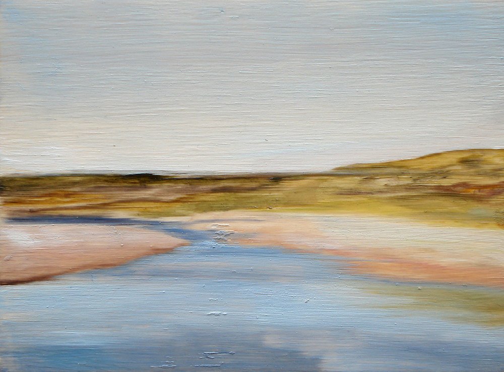 Title: "I loved the sounds of the birds and the smell of the creek."
Medium: Oil on plywood
Size: 16 x 22cm
SOLD