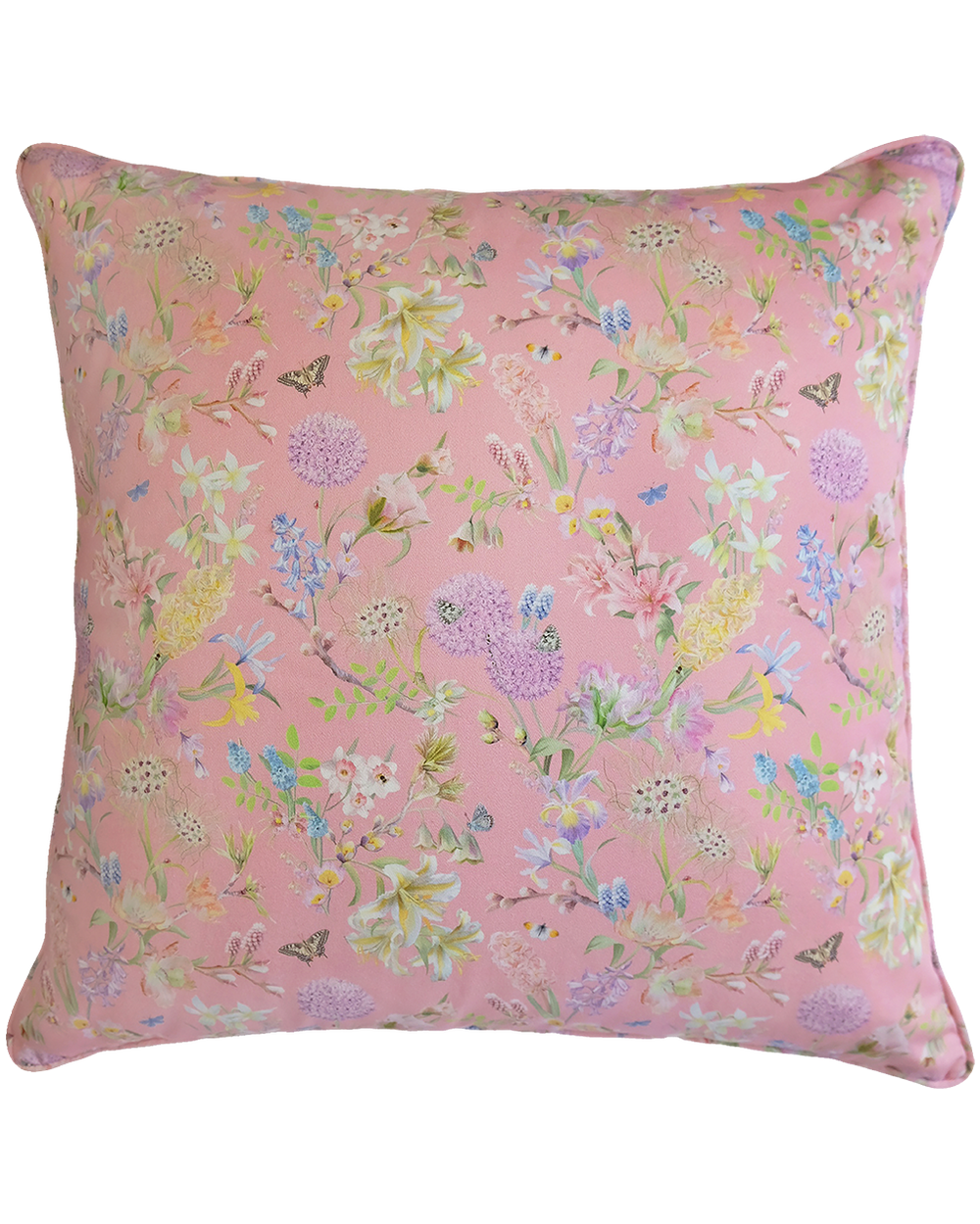Pink Cotton Back Support Cushion
