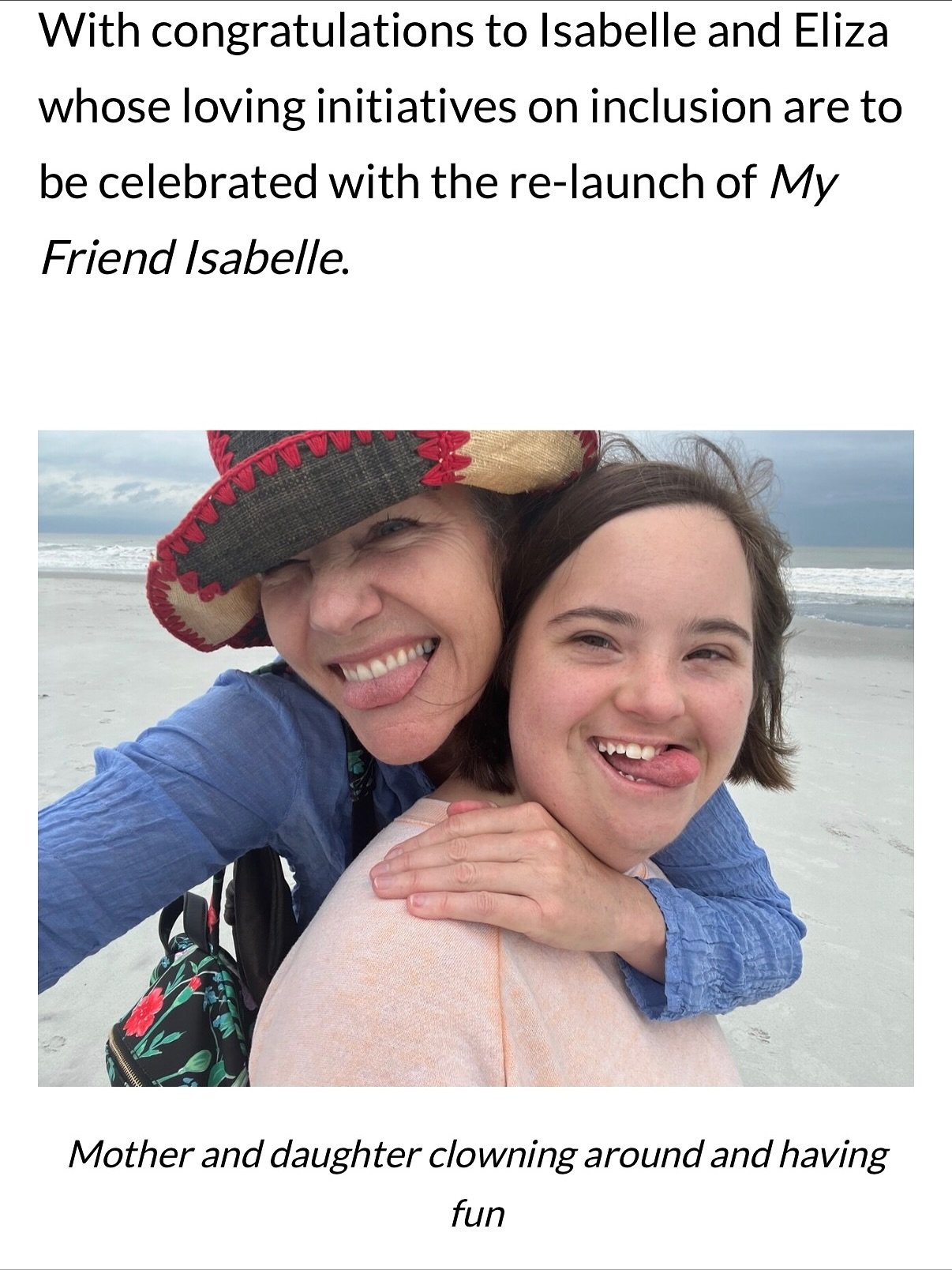 Hats off to Judy Bross at Classic Chicago Magazine for the beautiful article about the special edition paperback of My Friend Isabelle and reading at Gigis Playhouse in Deerfield, Sept. 21, 2:00pm. #inclusion #friendship #downsyndrome #MyFriendIsabel