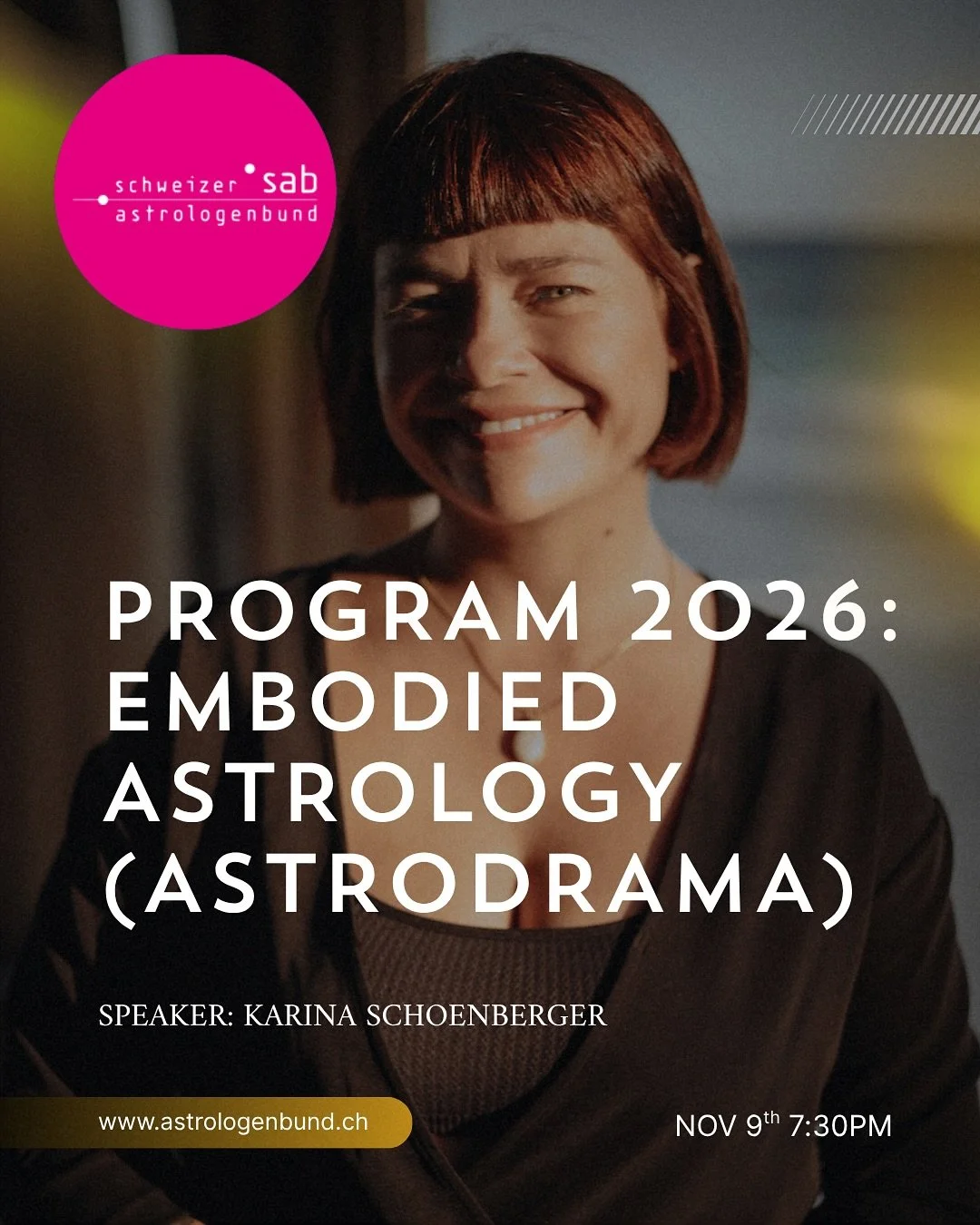 I felt really touched when the Swiss Astrologers Association reached out and invited me to be one of their speakers for their 2026 annual program.

I&rsquo;ll be sharing about Embodied Astrology &amp; Astro Drama &mdash; the part of my work where ast