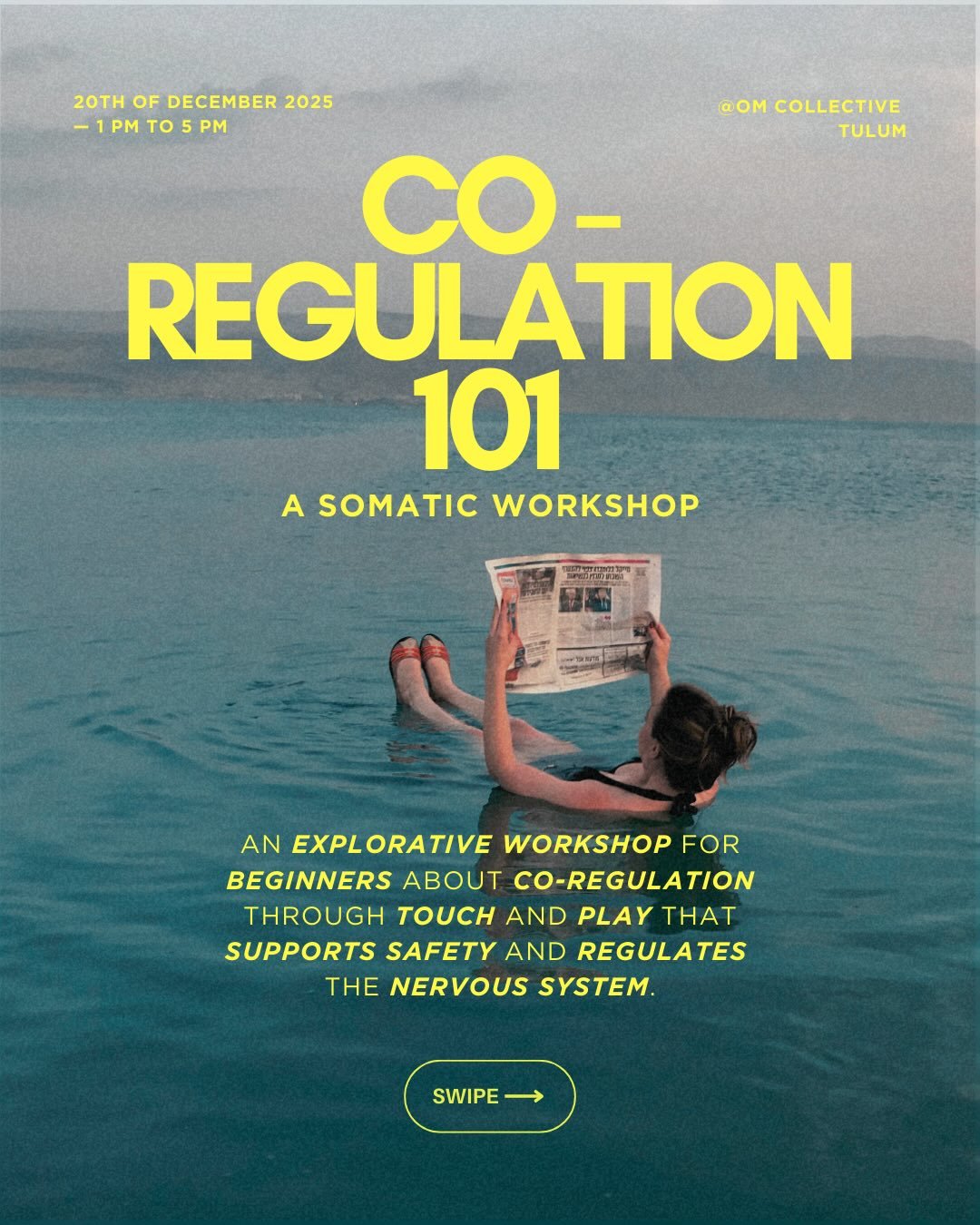 Co-regulation is the base of secure attachment. And secure attachment is nothing we can intellectualize our way into &mdash; it&rsquo;s something we need to feel in the body.

This workshop is a slow, playful laboratory where we explore what happens 