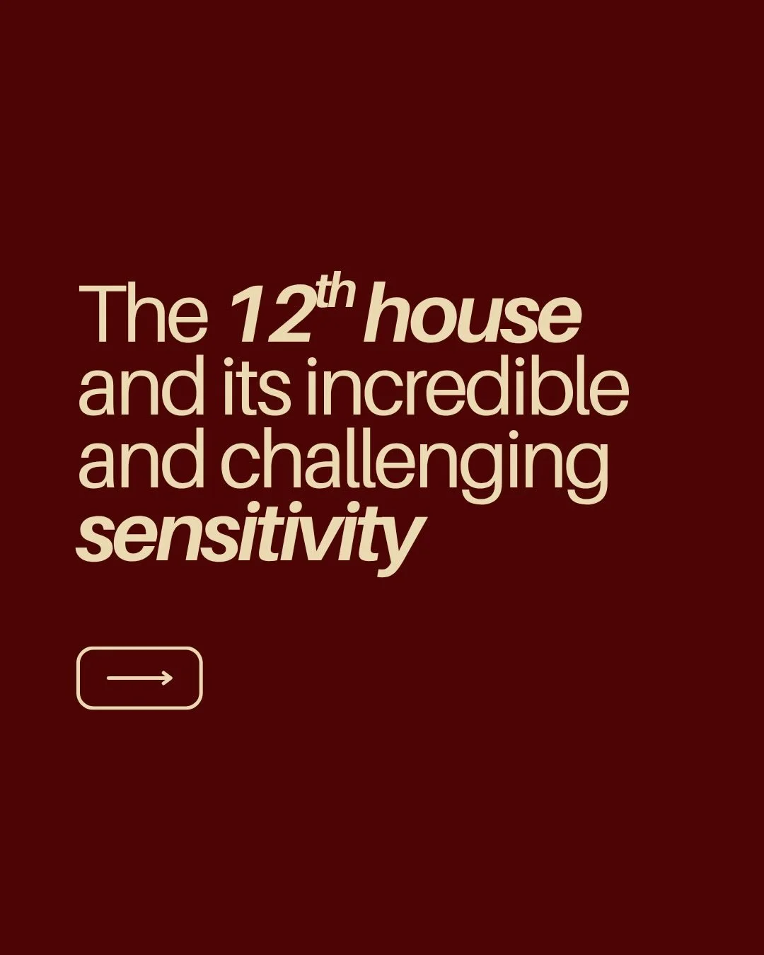 The 12th house is often spoken about spiritually.

But many people experience it first through overwhelm, hyper-attunement and difficulty feeling where they end and others begin.

A few thoughts on the sensitivity, depth and psychic perception of str