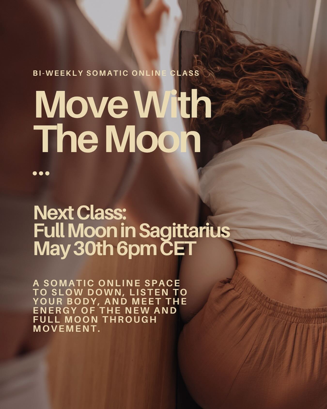 Next Move With The Moon happens this Saturday 6pm CET. ♐️🌝 Who is gonna move with me in this 60min somatic practice? 

#movewiththemoon #embodiedastrology #fullmoon