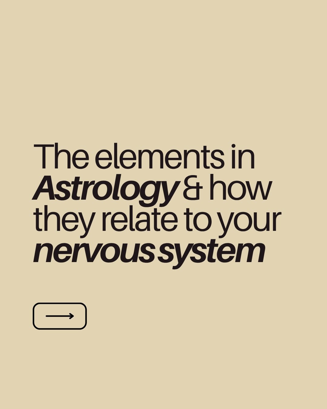 Some thoughts on elements in Astrology. So basic and yet so deep. 

Feel free to share your dominant elements in the comments and I&lsquo;ll share ideas of regulation. 

#embodiedastrology #elementsinastrology #somatics