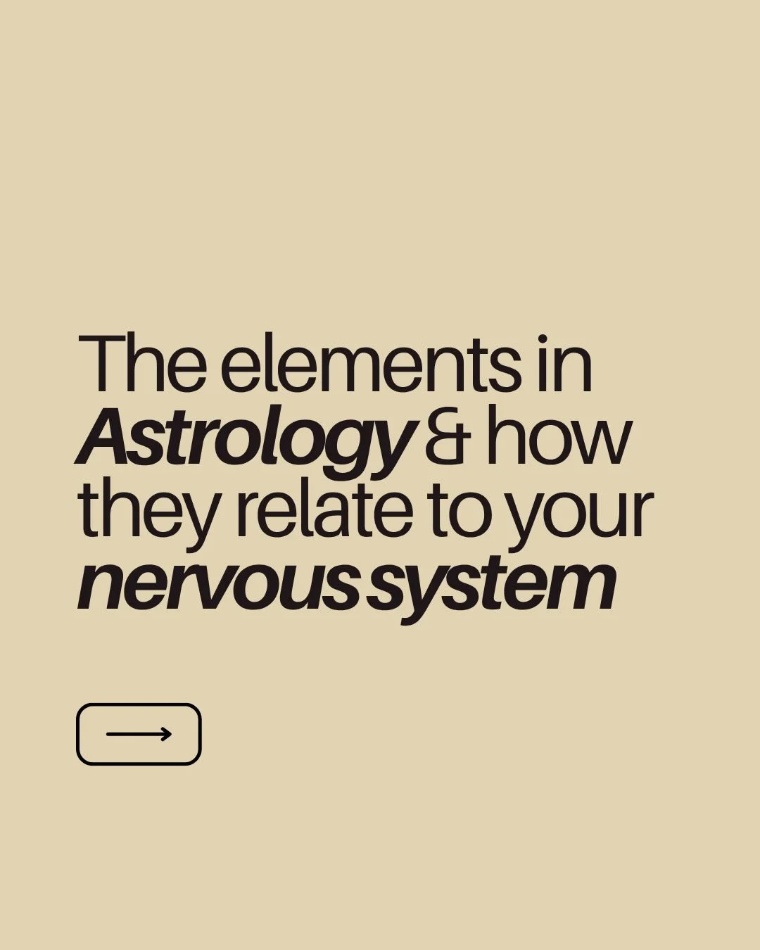 Some thoughts on elements in Astrology. So basic and yet so deep. 

Feel free to share your dominant elements in the comments and I&lsquo;ll share ideas of regulation. 

#embodiedastrology #elementsinastrology #somatics