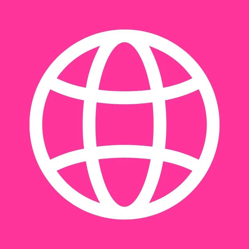 website icon connected globe