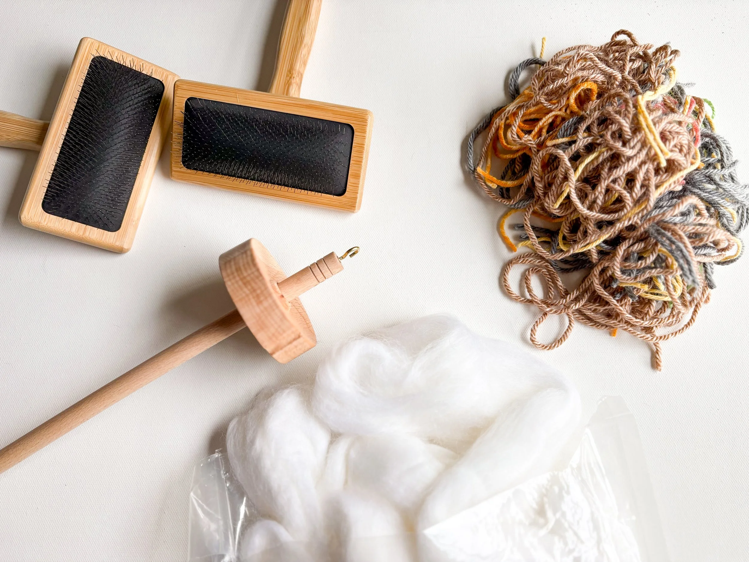 Yarm Making How to Turn Yarn Scraps Into Custom Handspun Yarn — bags by bento