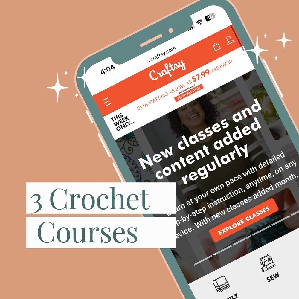 Keep reading for more details ⬇️

One of the best investments I&rsquo;ve made into my crochet business is education! I&rsquo;m always learning something new. Here are some classes that might help you on your crochet journey! 

Craftsy.com 
Craftsy is