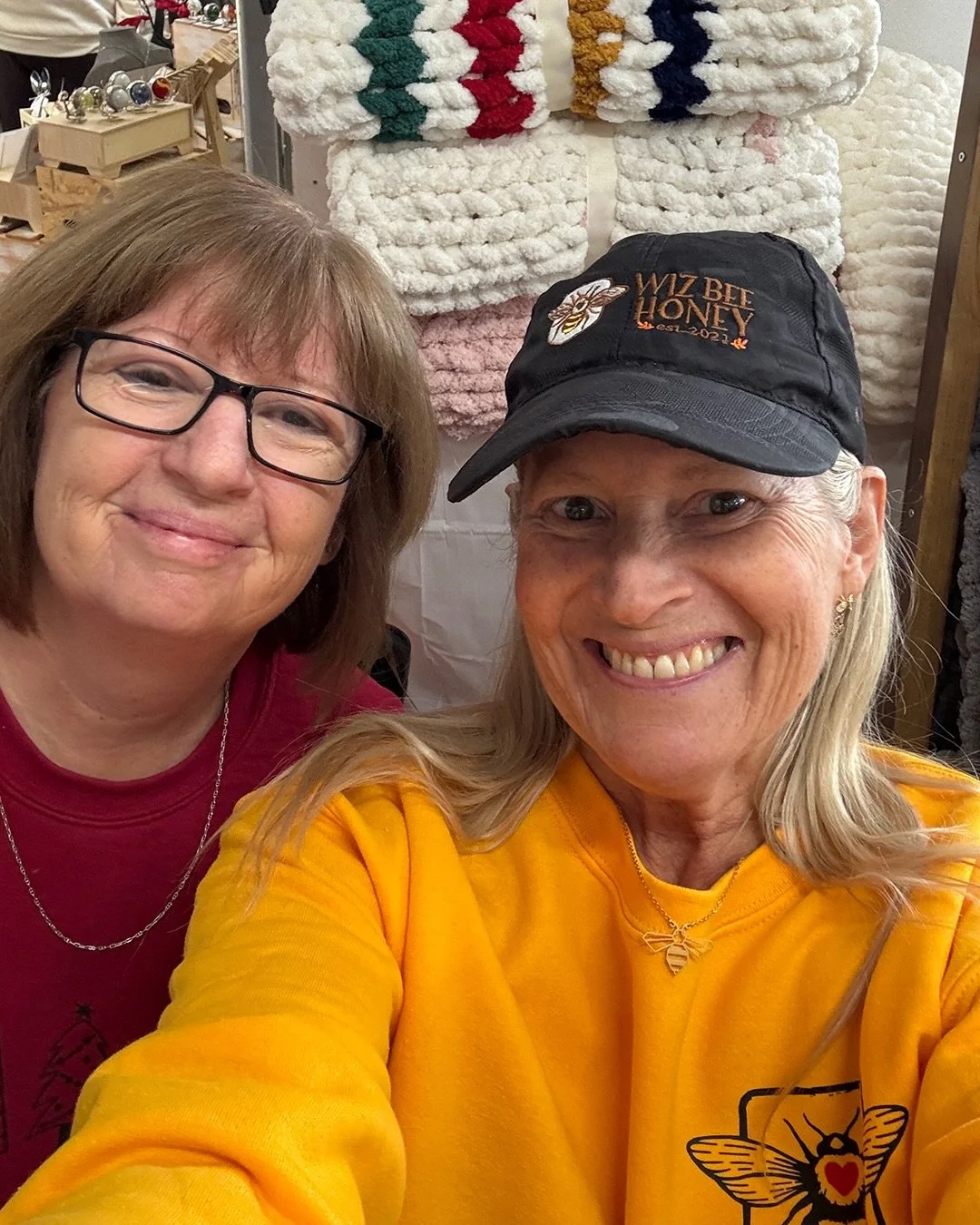 It was so nice to meet @moesknits recently! She made me a sweet little something that you can purchase from my website. 🐝Swipe to see! Link in bio to shop.
.
.
.
.
.
#crochetbee #wizbeehoneyca #claringtonsmallbusiness #beekeeperlife #durhamregionsma