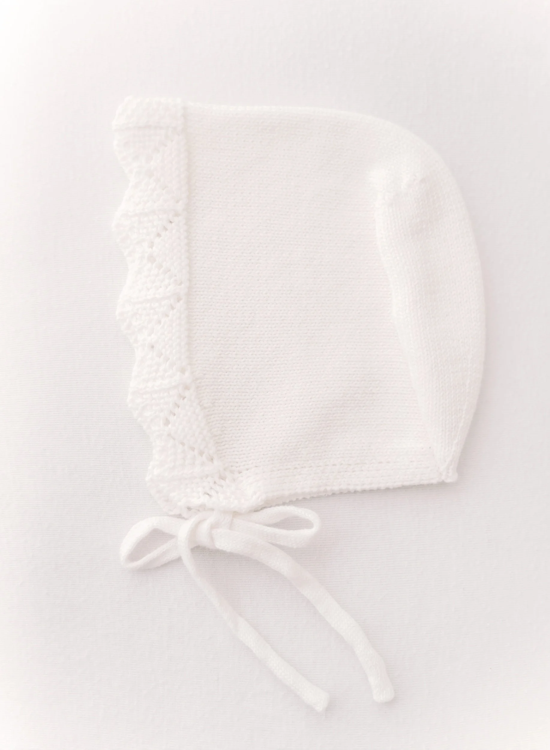 Ivory Pointelle Bonnet