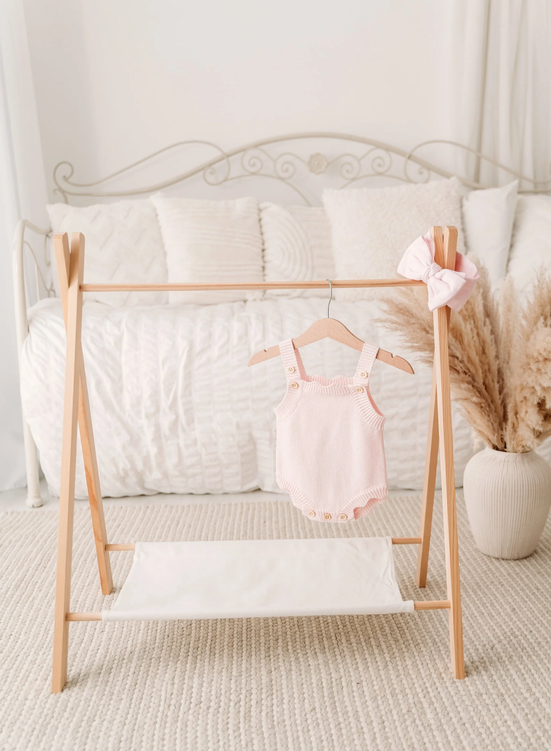 Powder Pink Scalloped Edge Romper