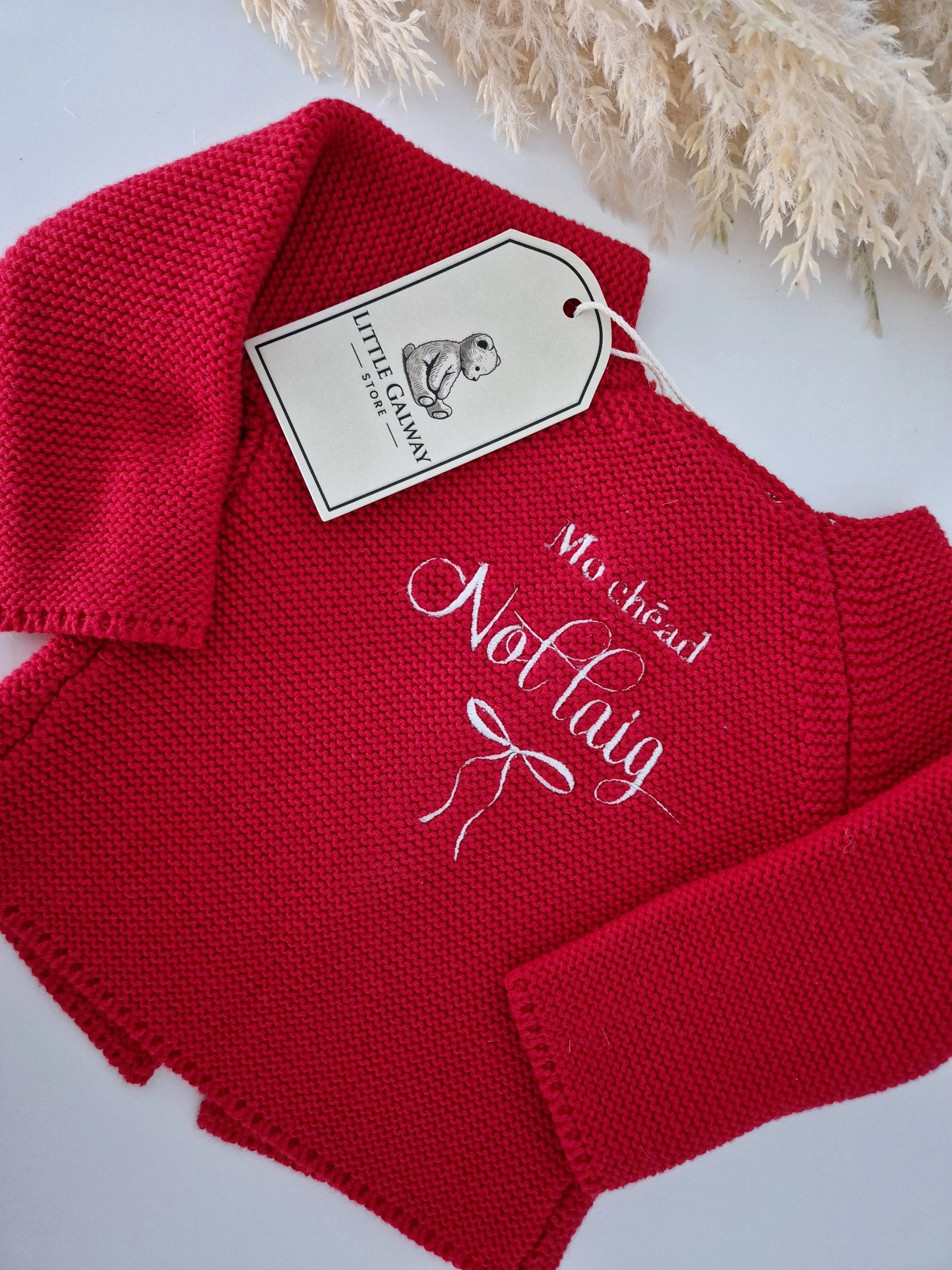 Christmas Red Baby Knit Cardigan