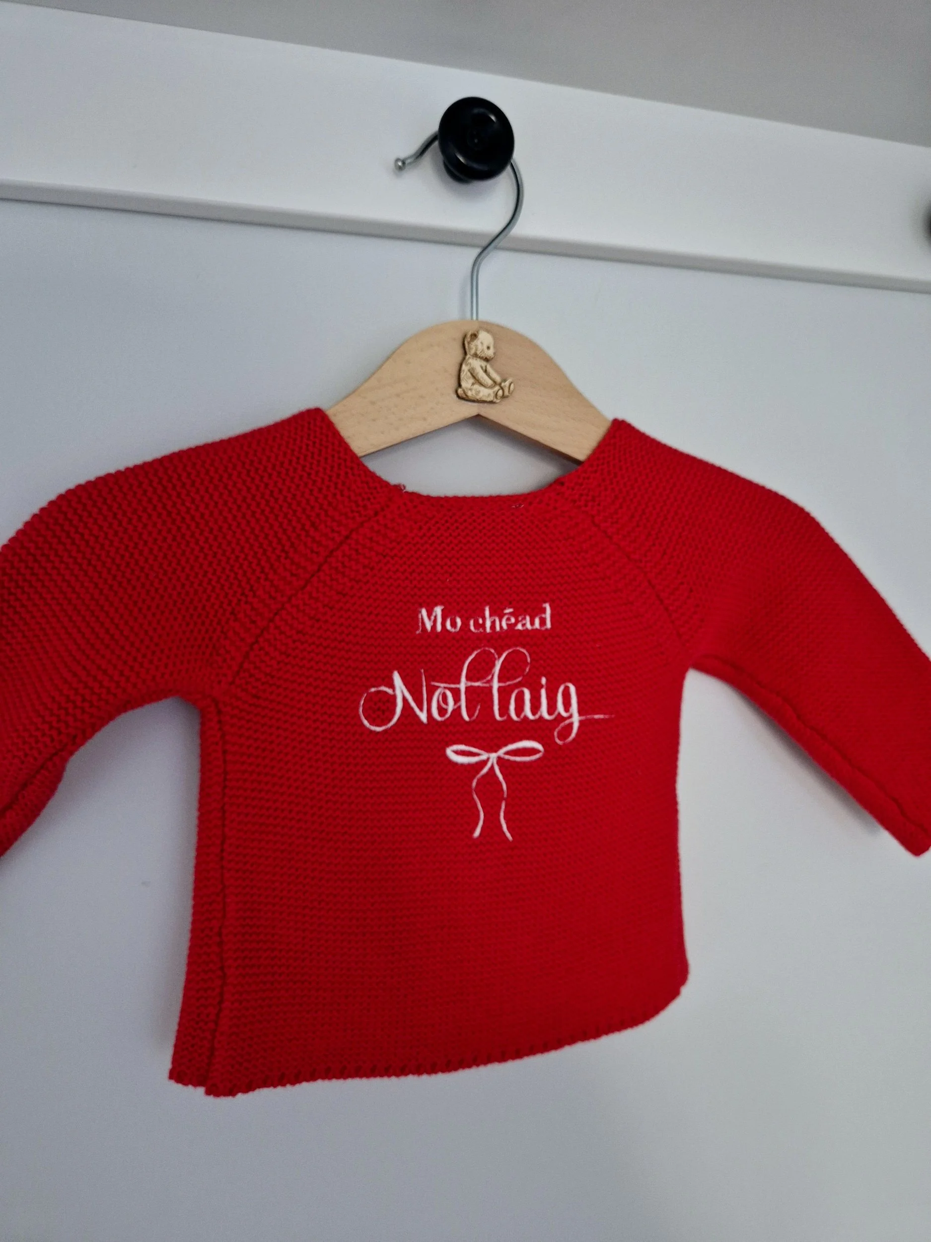 Introducing our gorgeous Christmas Red knit cardigan. A beautiful shade of red, perfect for the festive season and beyond! Beautifully soft, cosy knit, this timeless little cardigan is the sweetest ad