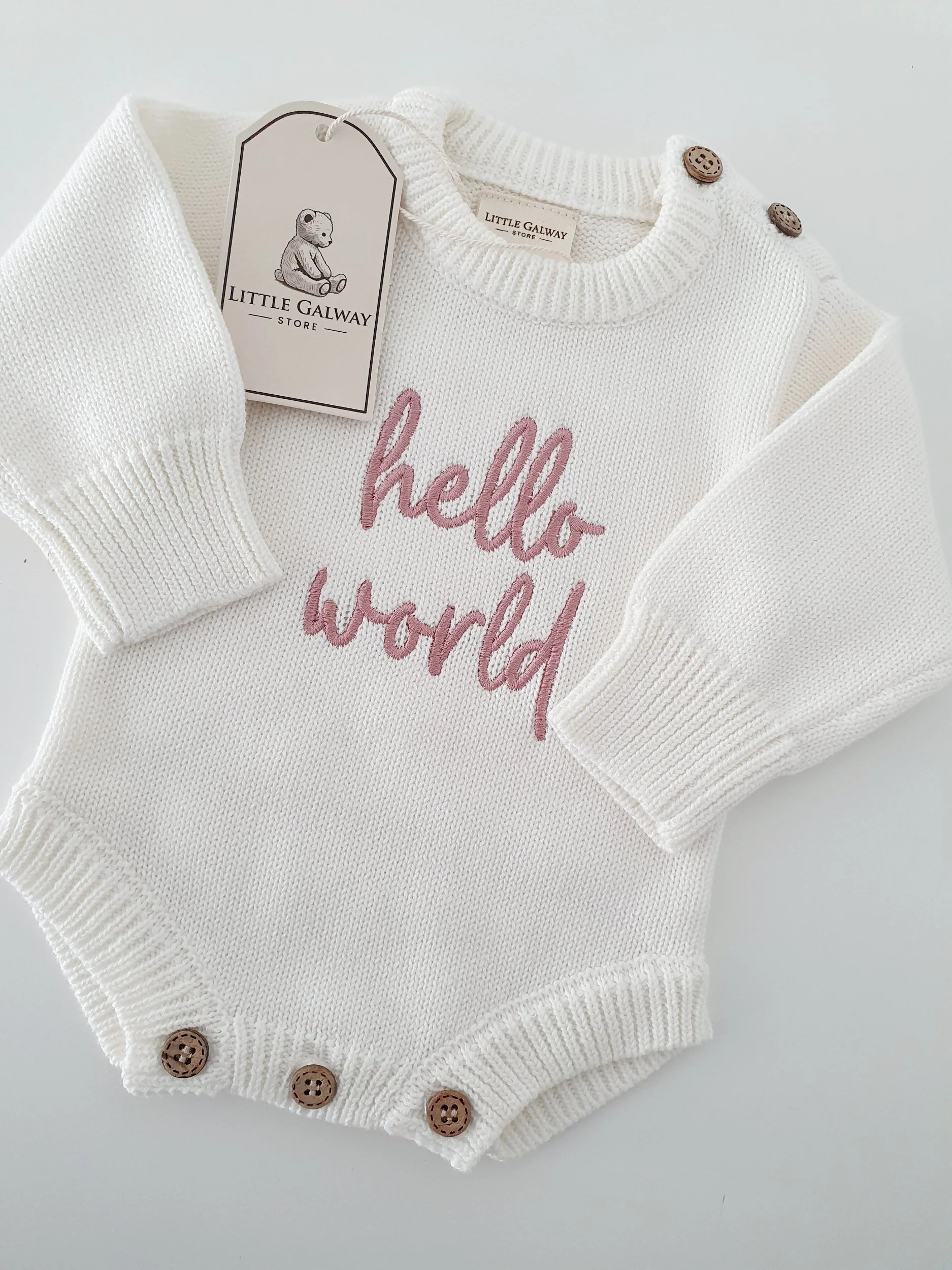 Pearl Knit Personalised Romper