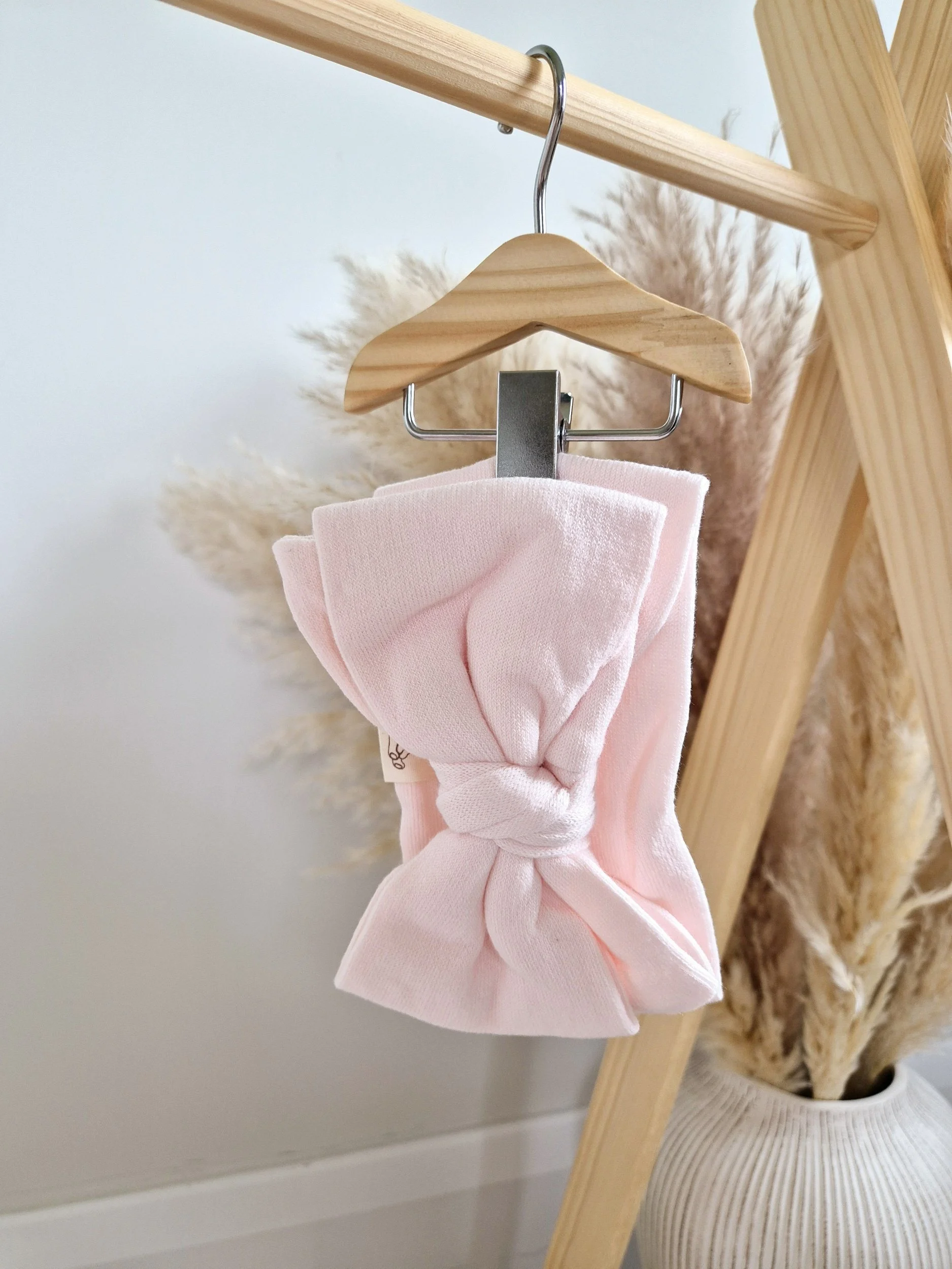 Powder Pink Cotton Bow Headband
