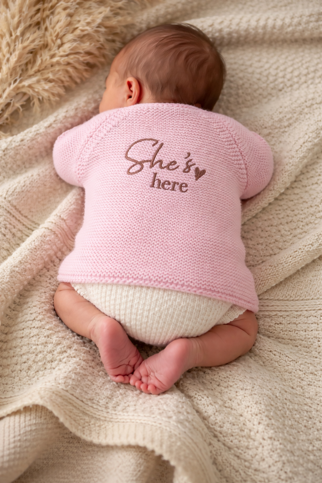 Baby Knit Cardigan - Pale Pink