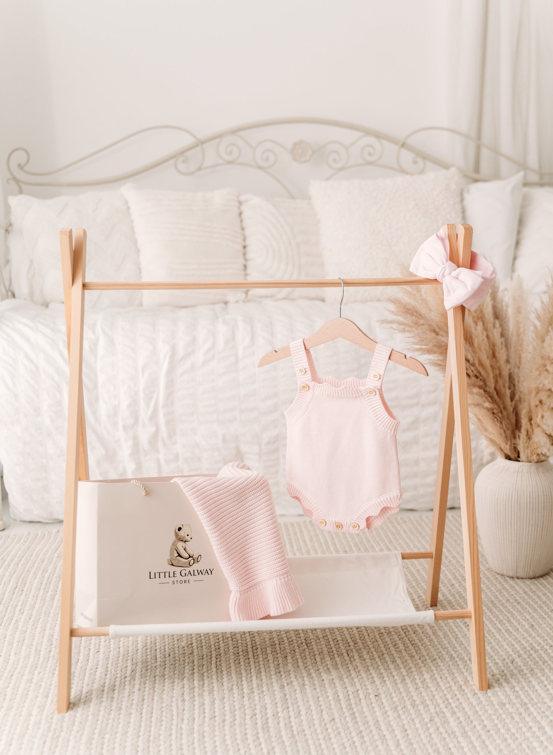 Powder Pink Scalloped Edge Romper