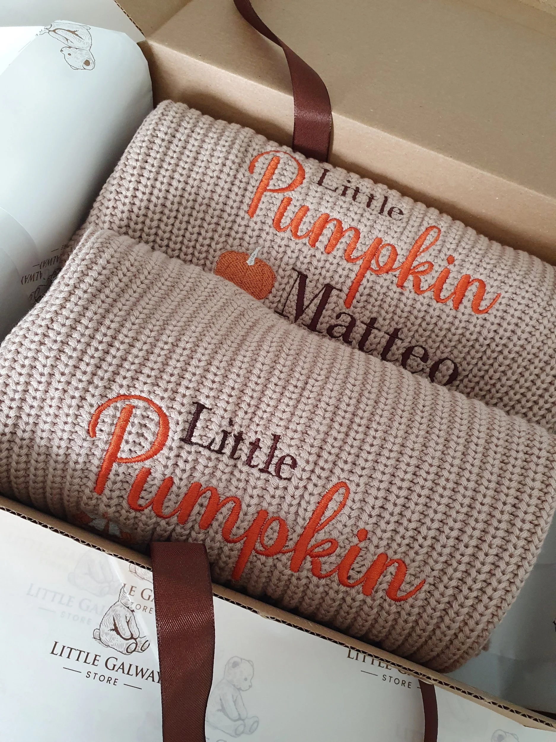 Little Pumpkin Personalised Halloween Jumper - Oatmeal