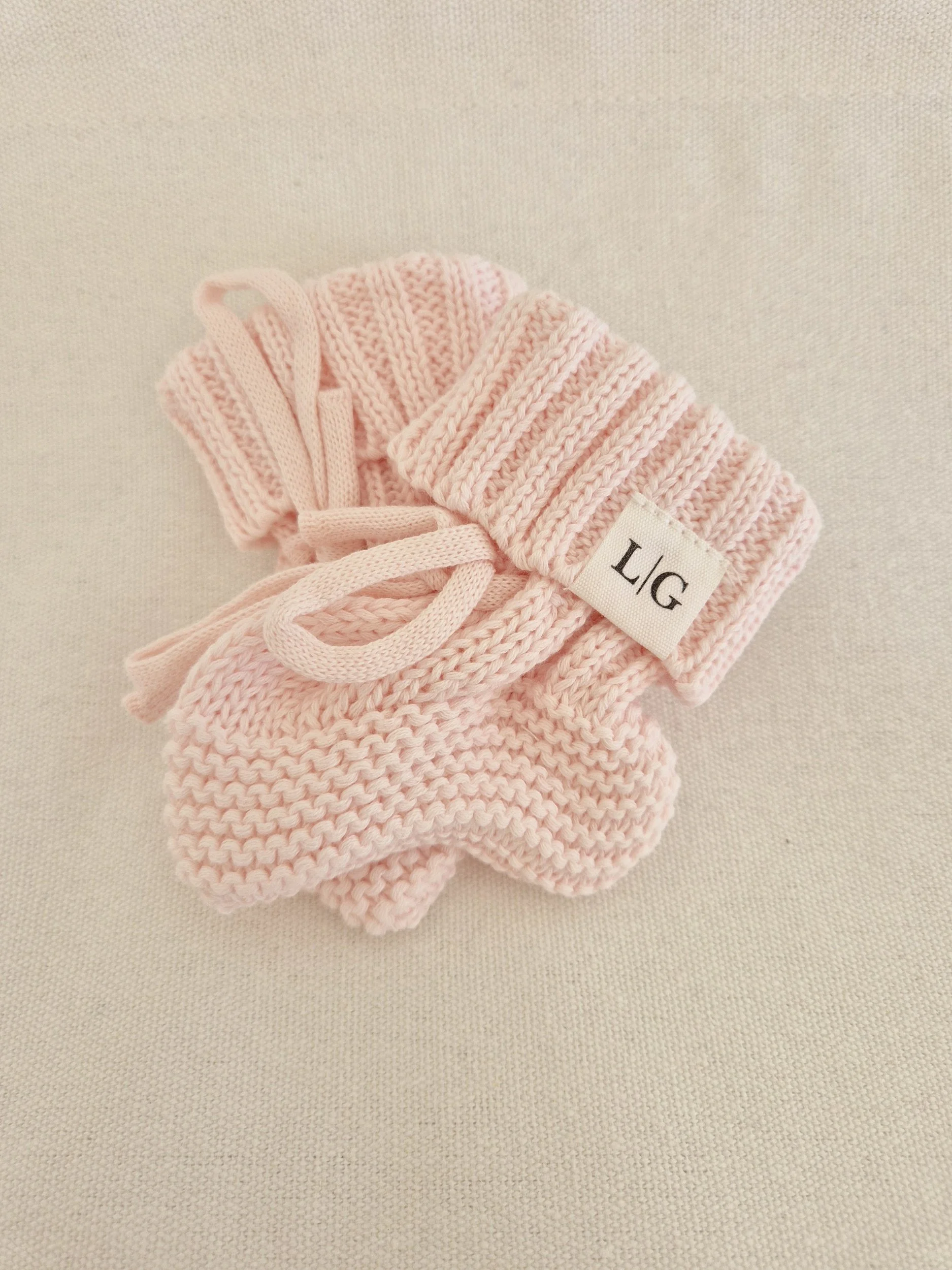 Powder Pink Knitted Baby Booties