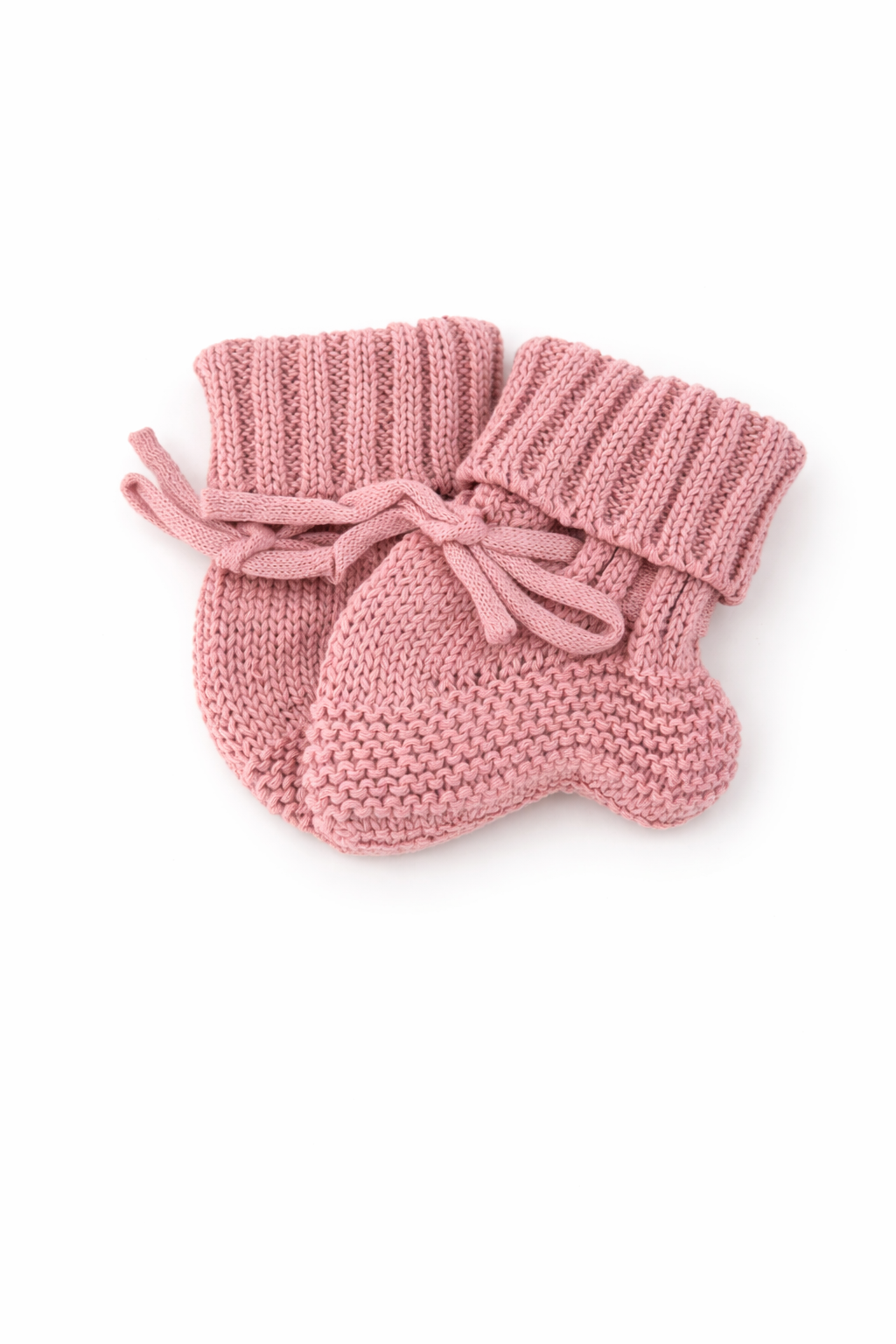 Soft Cotton Knitted Baby Booties - Blush
