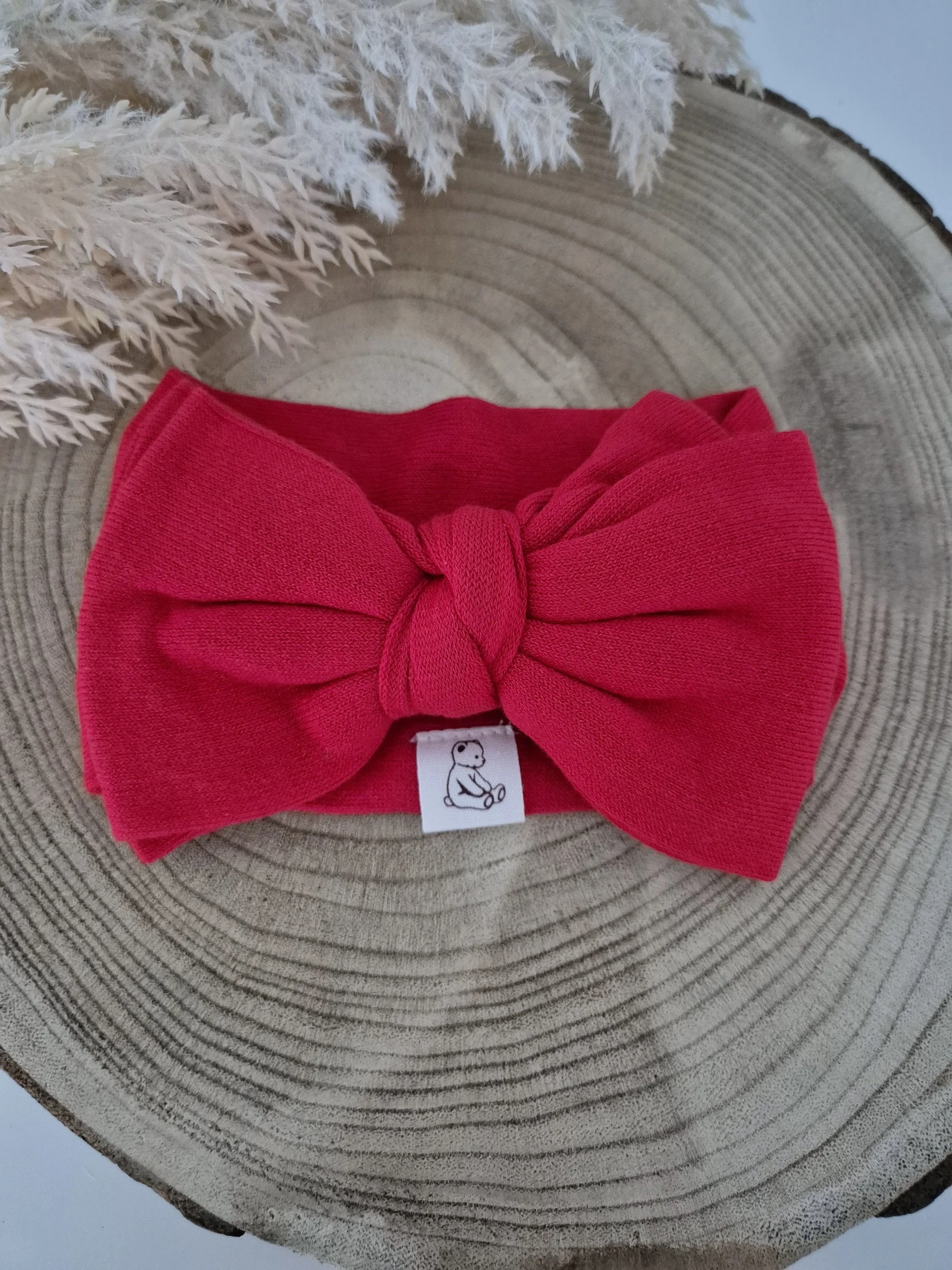 New Christmas Red Cotton Headband Bow