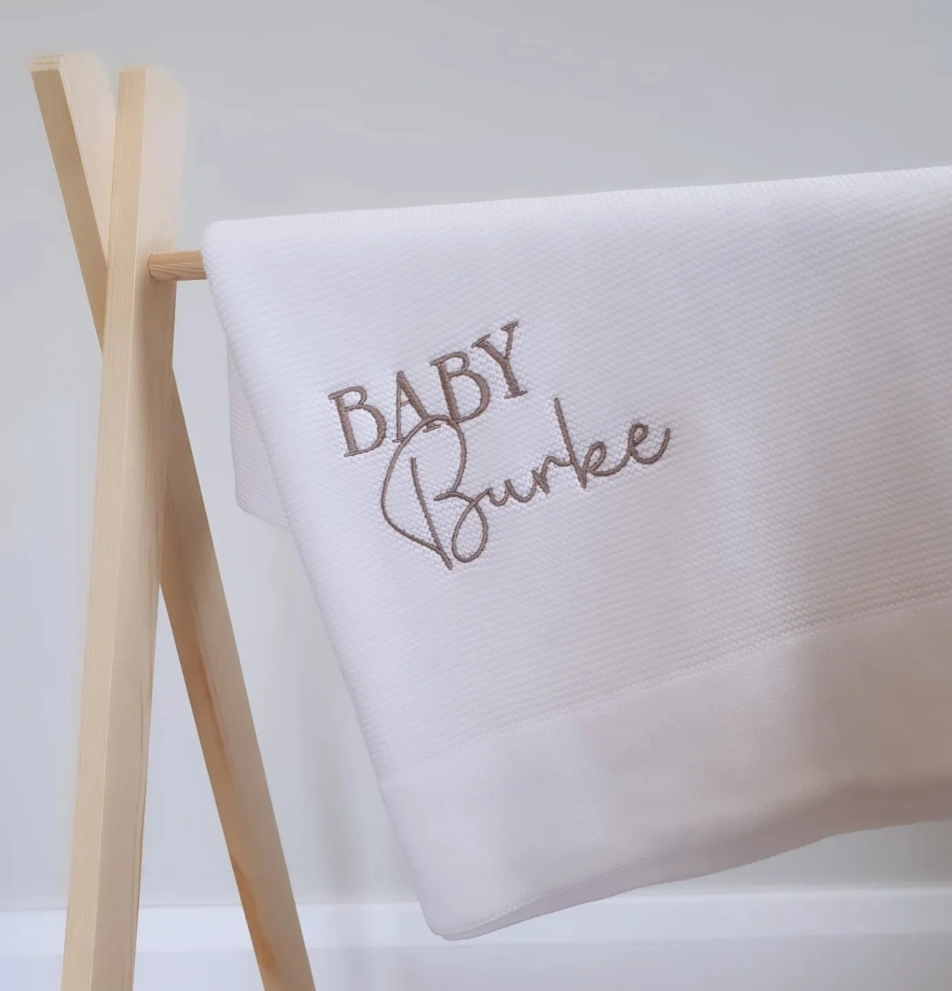 Personalised Baby Blankets, Galway, Ireland, custom, embroidery, modern, baby gift, swaddle