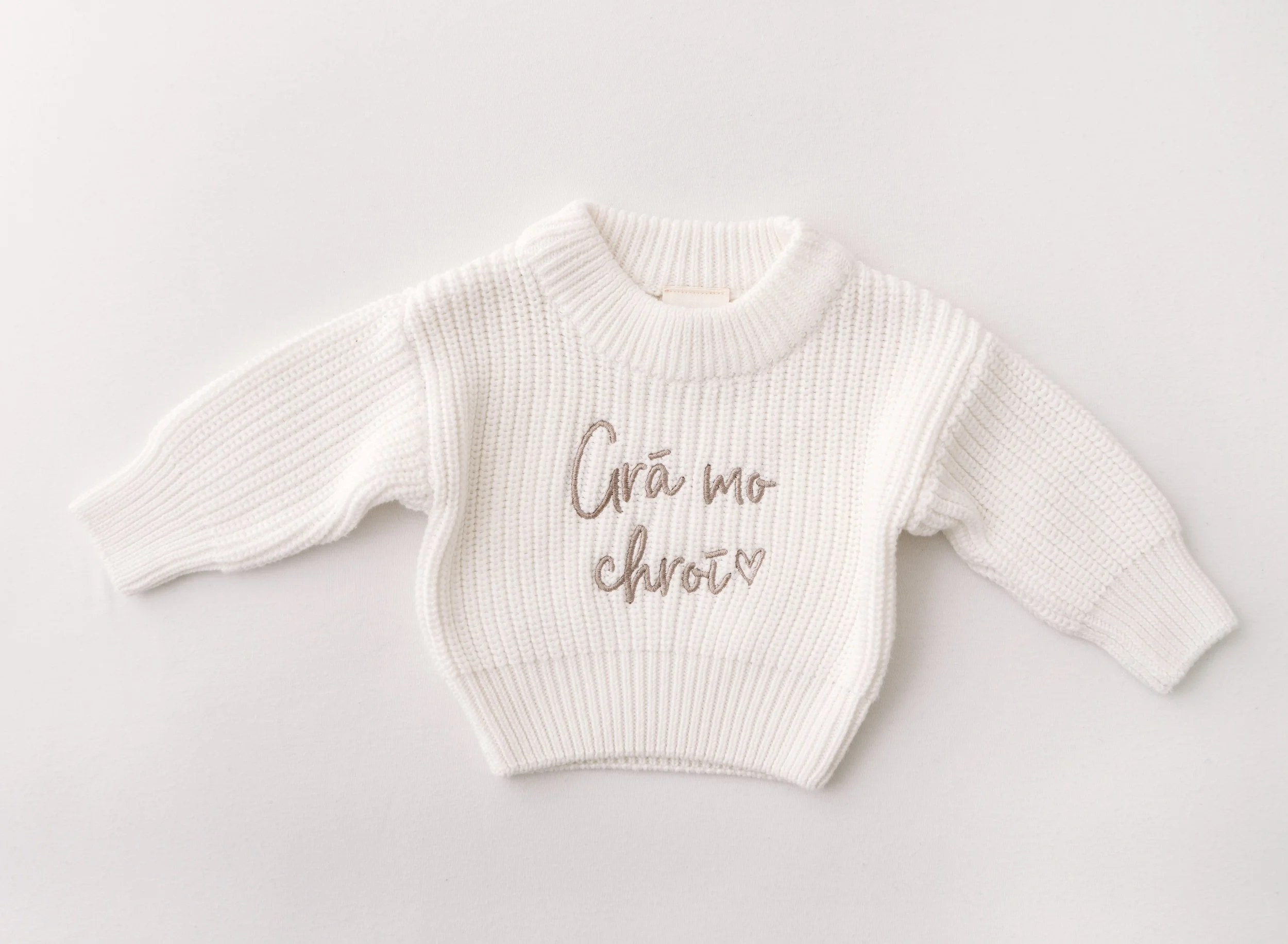 Chunky Knit Cotton Jumper - Pearl