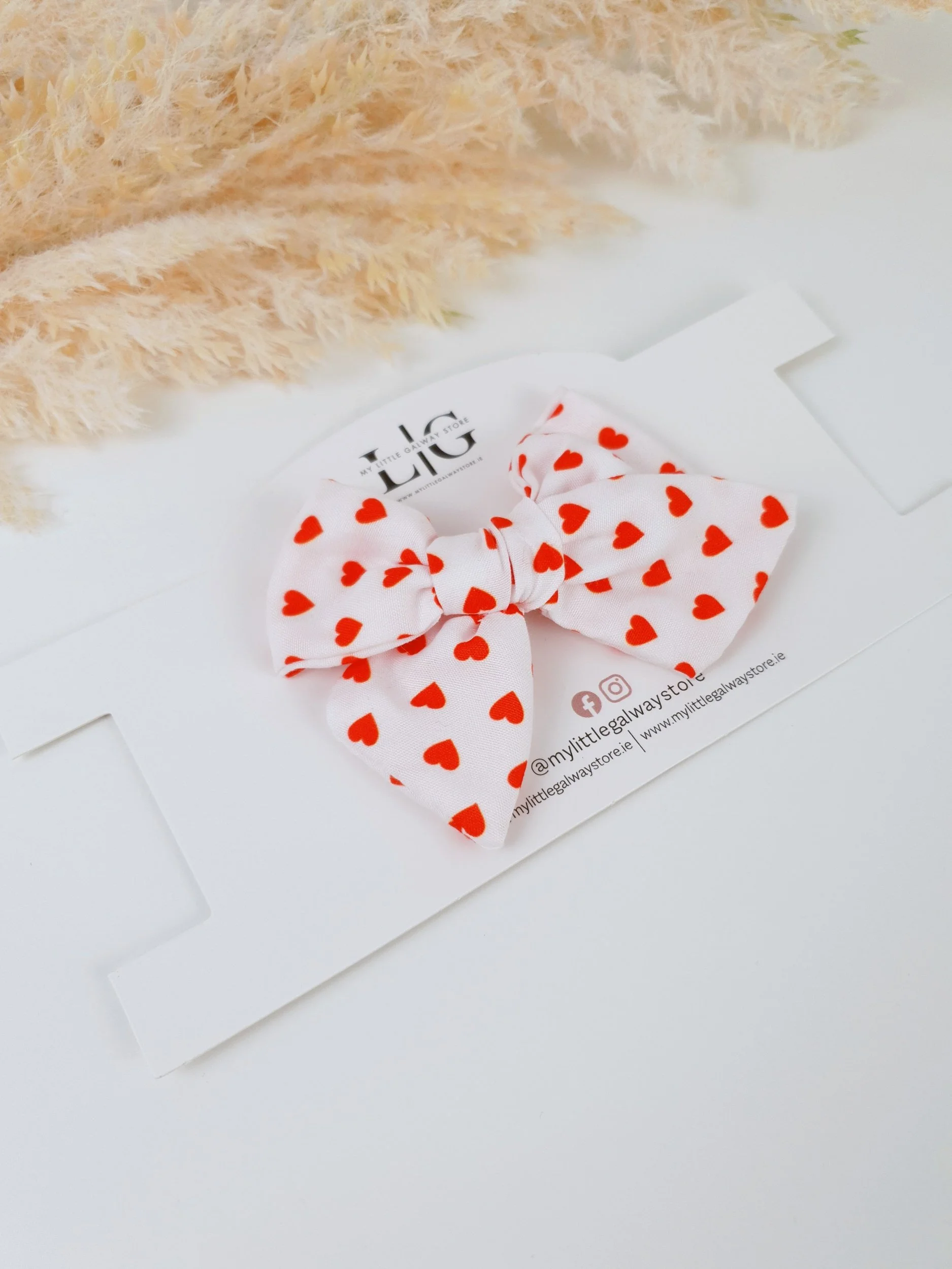 Love Is All Around Bow Hair Clip