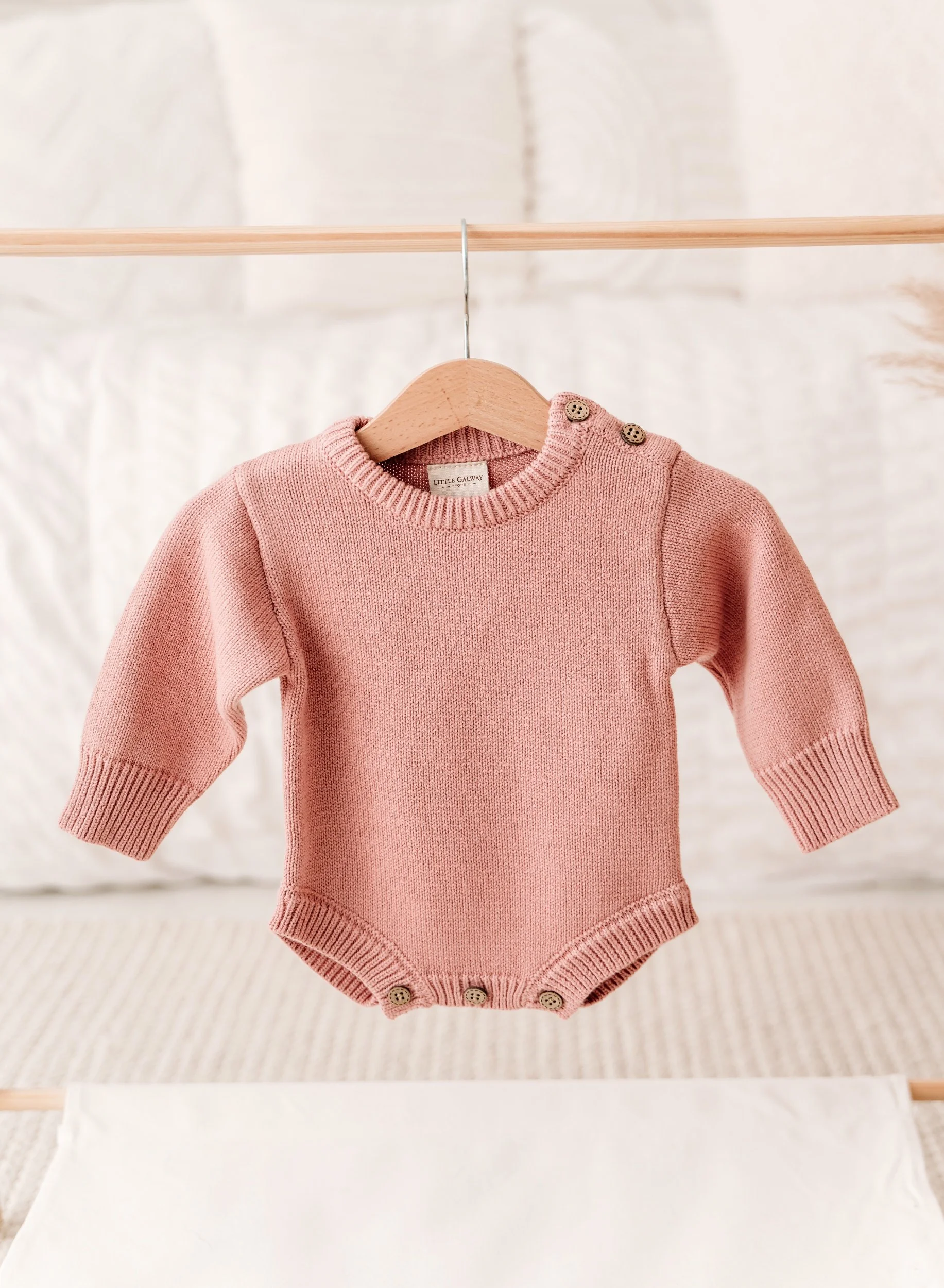 Blush Knit Personalised Romper