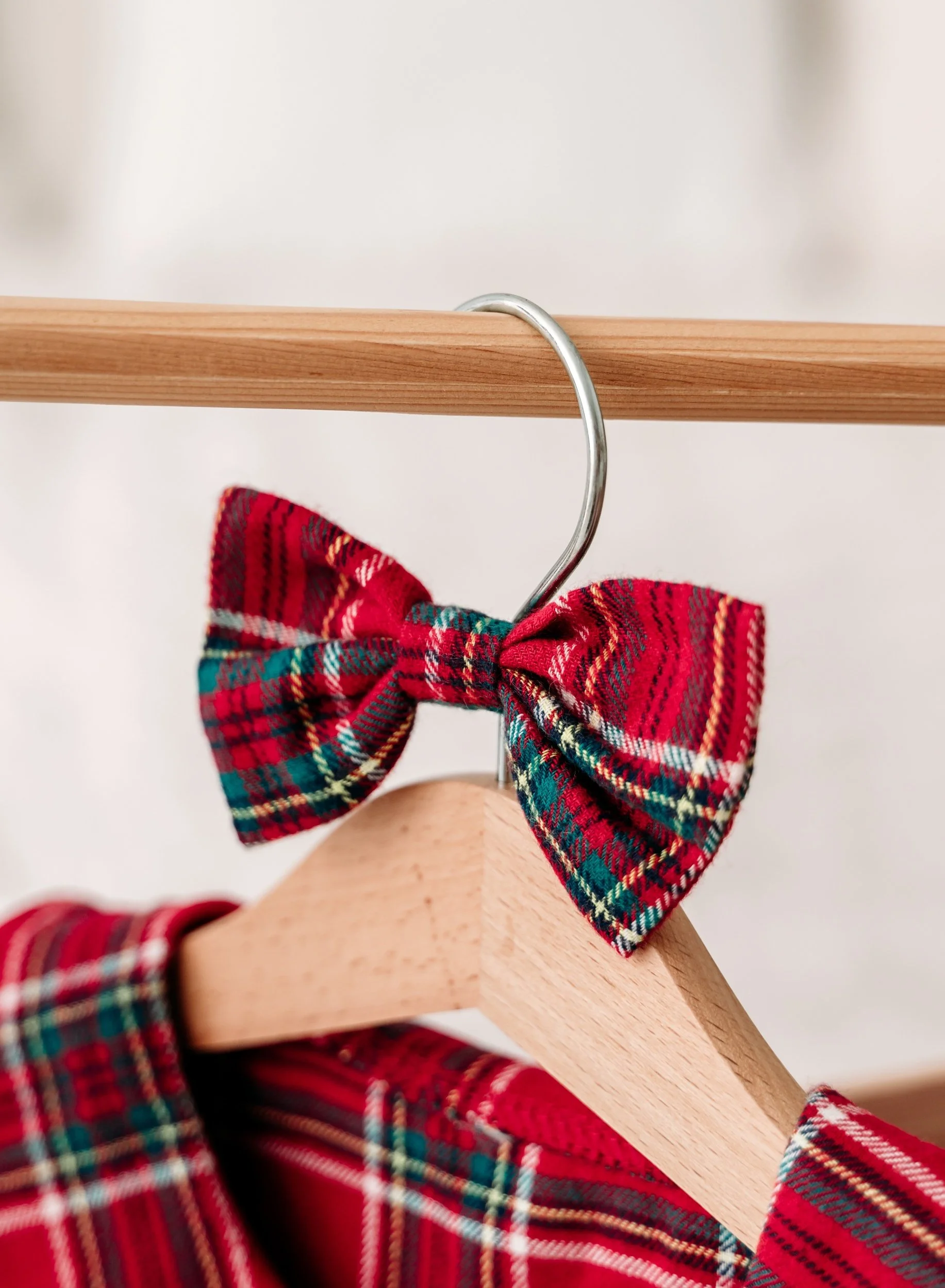 Red Tartan Christmas Bow - PRE ORDER