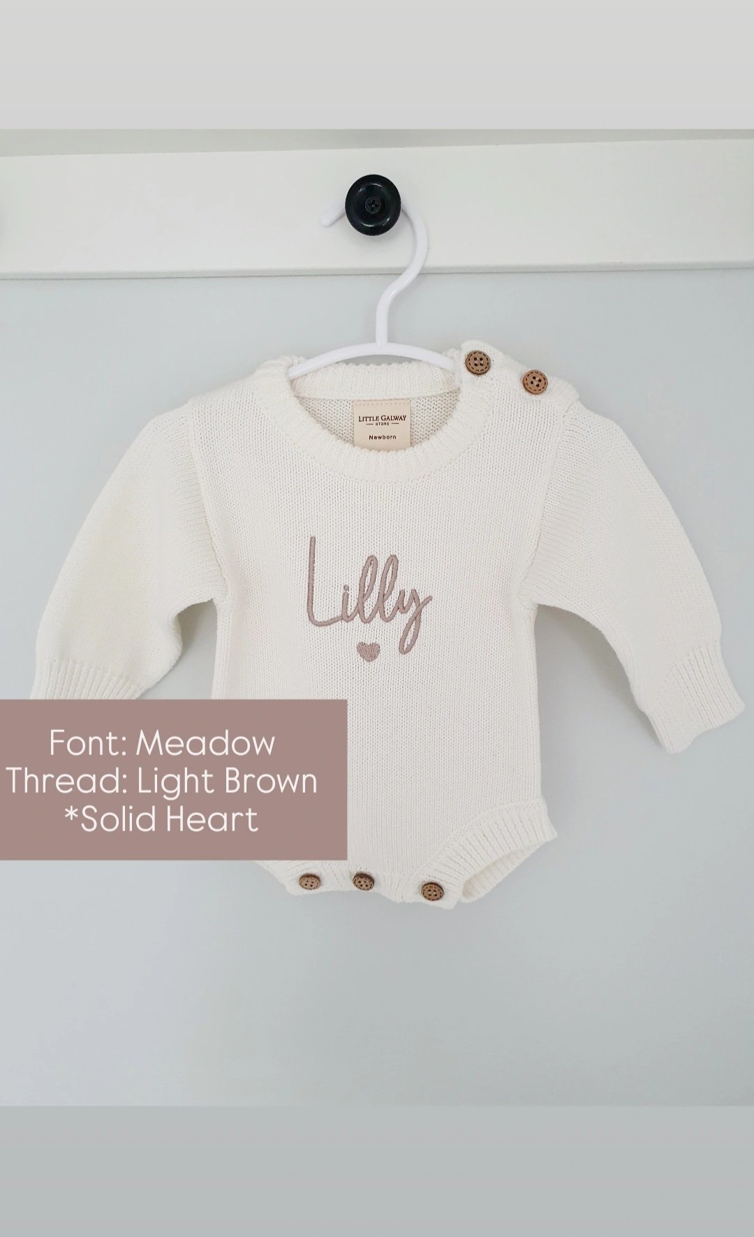 Pearl Knit Personalised Romper