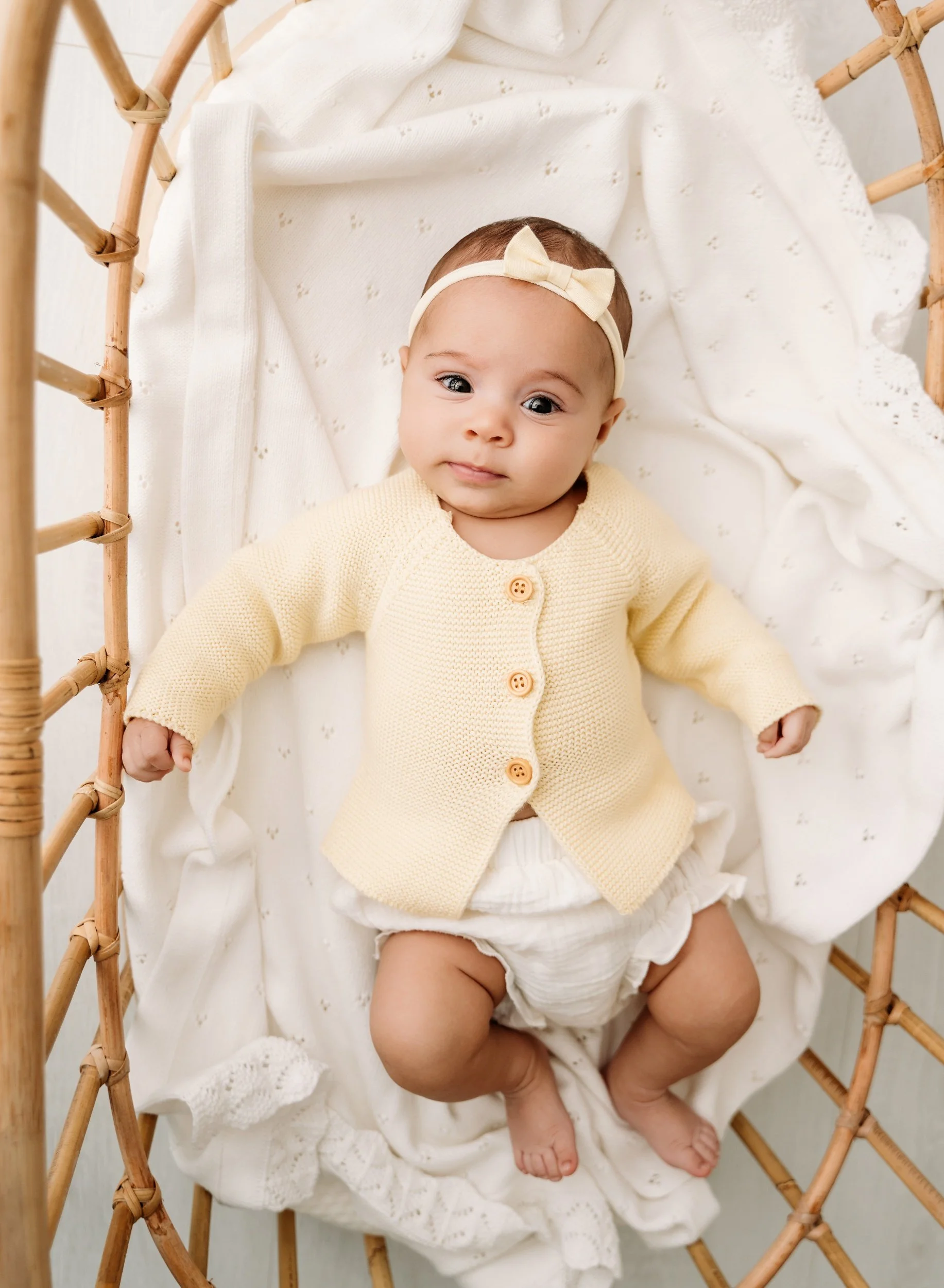 Baby Knit Cardigan - Lemon