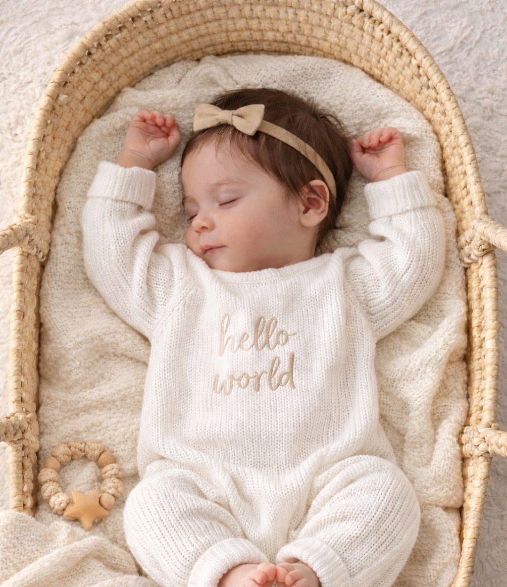 Personalised Chunky Knit Romper - White