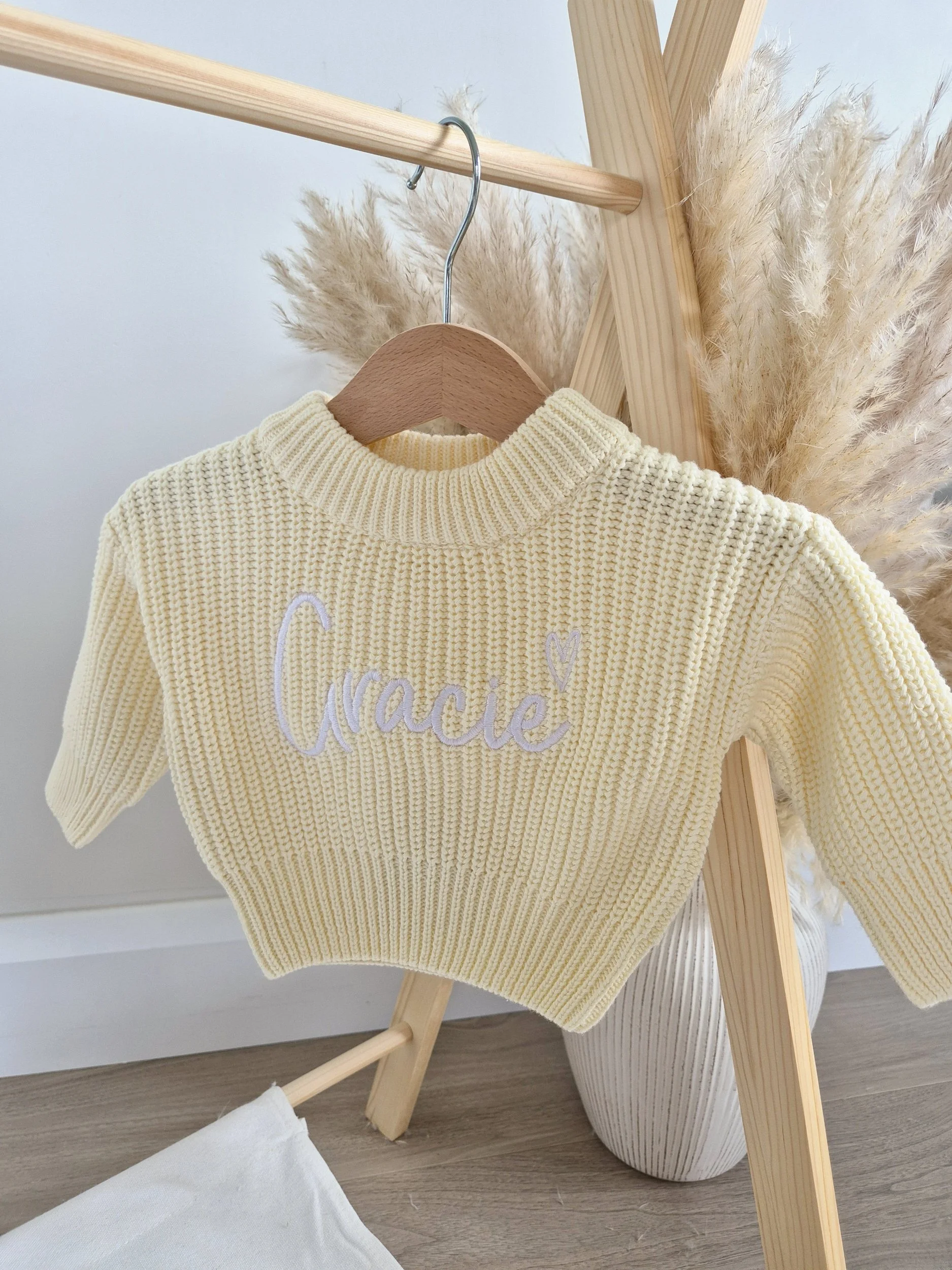 Chunky Knit Cotton Jumper - Lemon